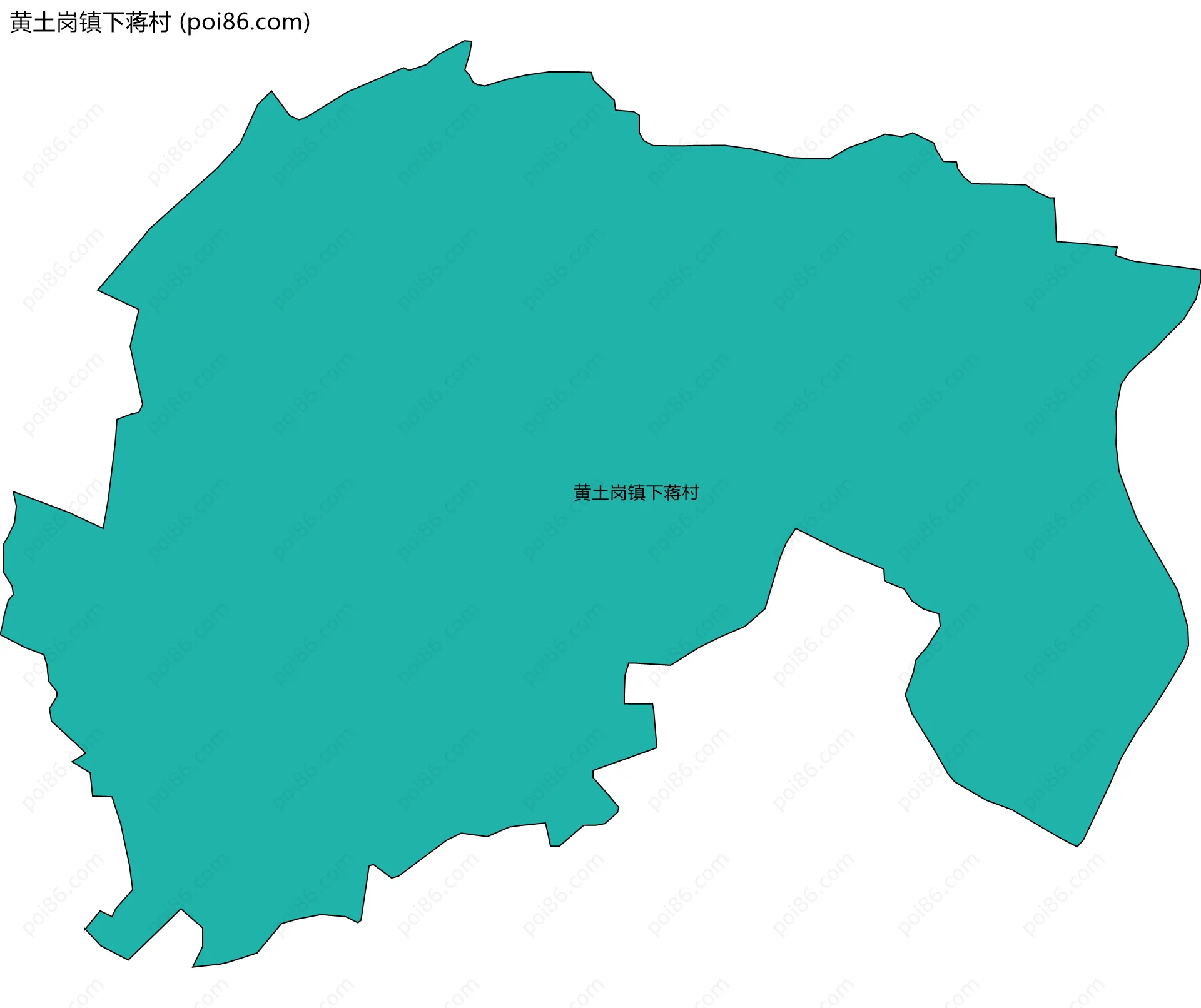 黄土岗镇下蒋村边界地图