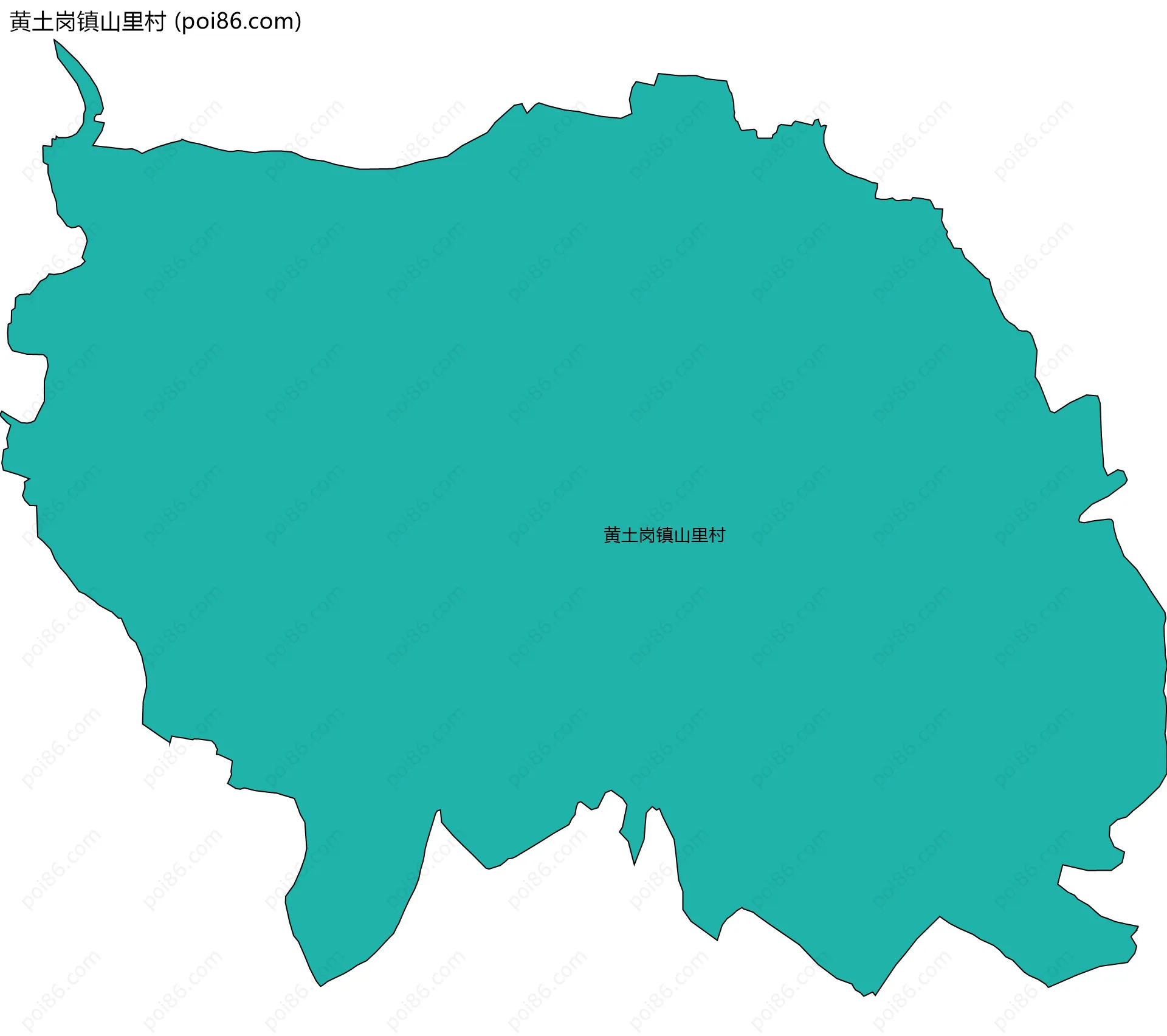 黄土岗镇山里村边界地图