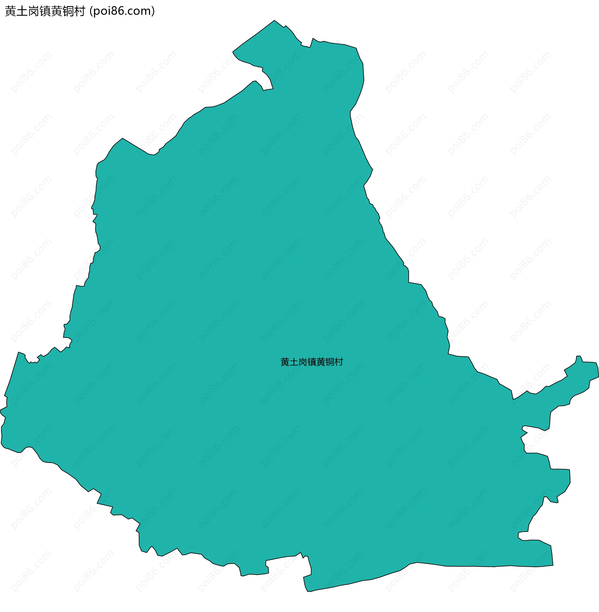 黄土岗镇黄铜村边界地图