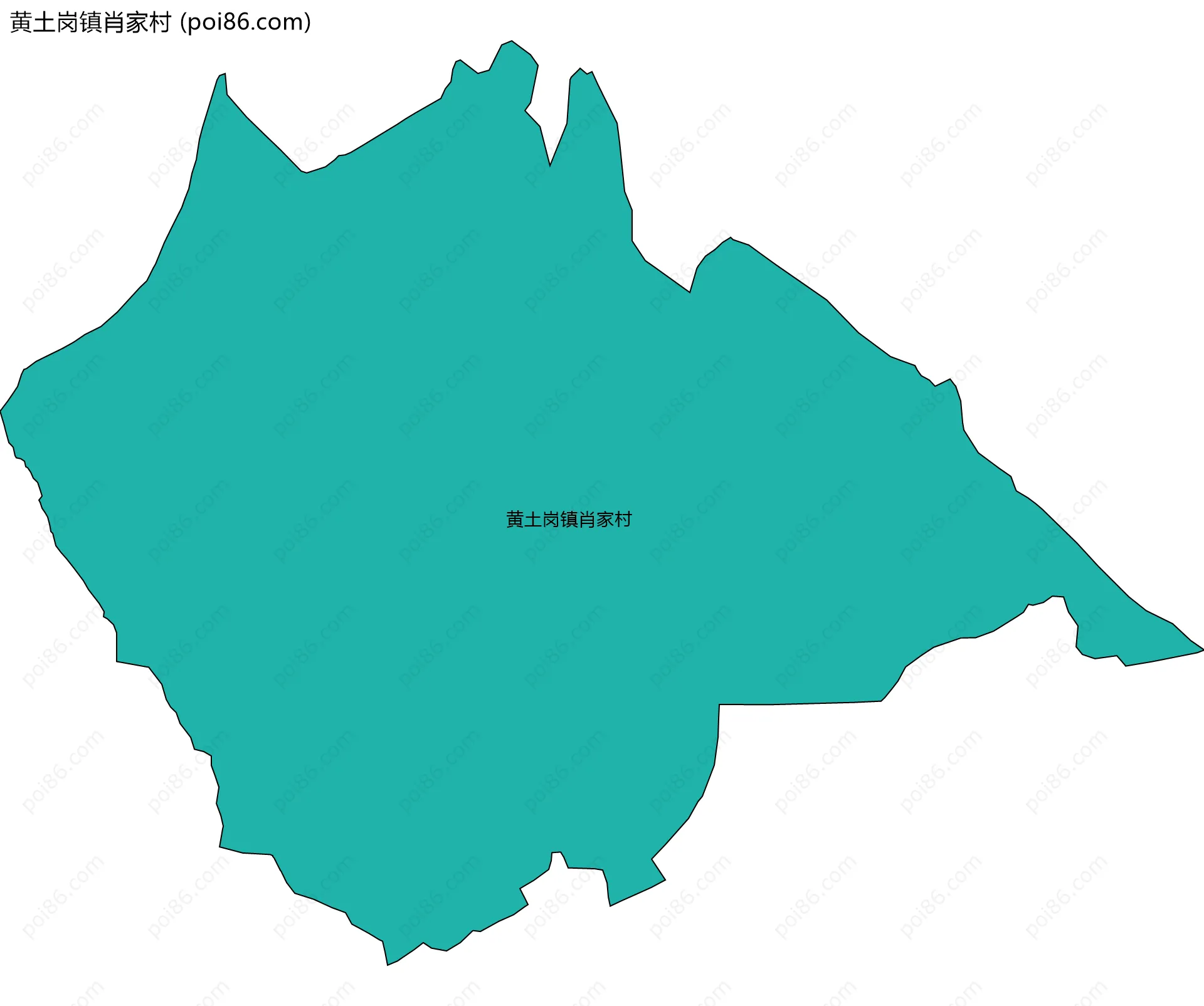 黄土岗镇肖家村边界地图