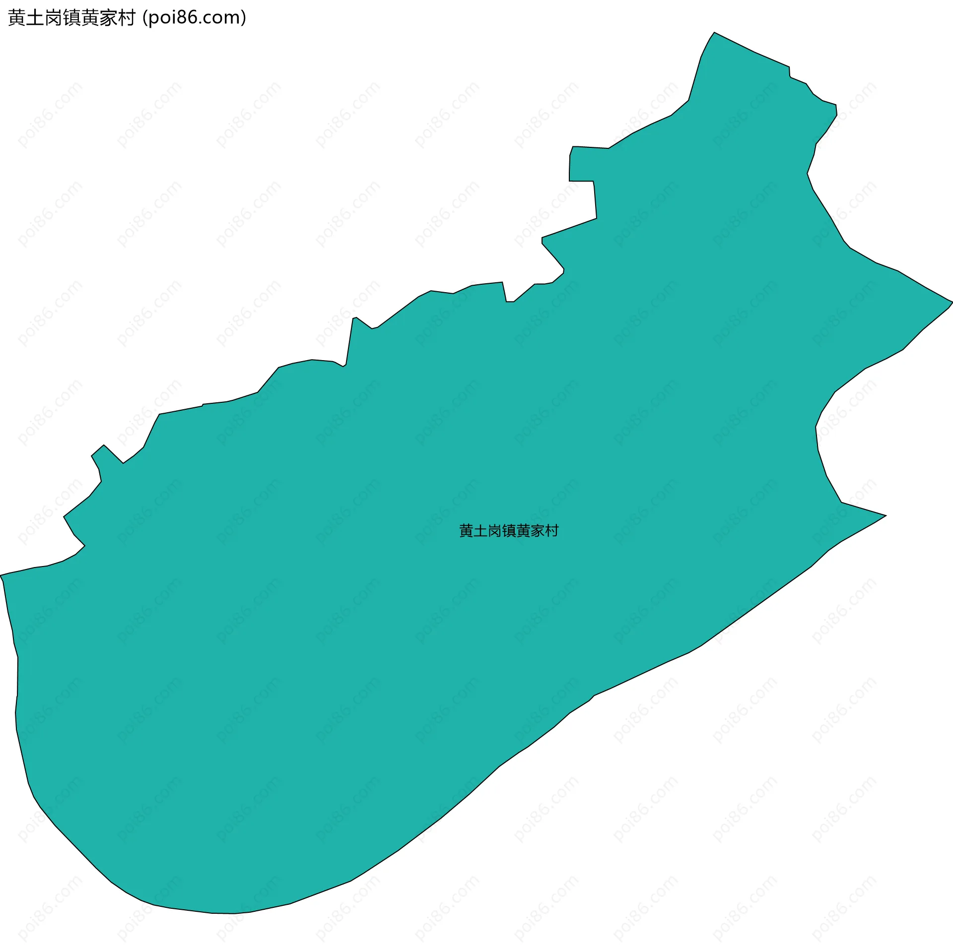 黄土岗镇黄家村边界地图