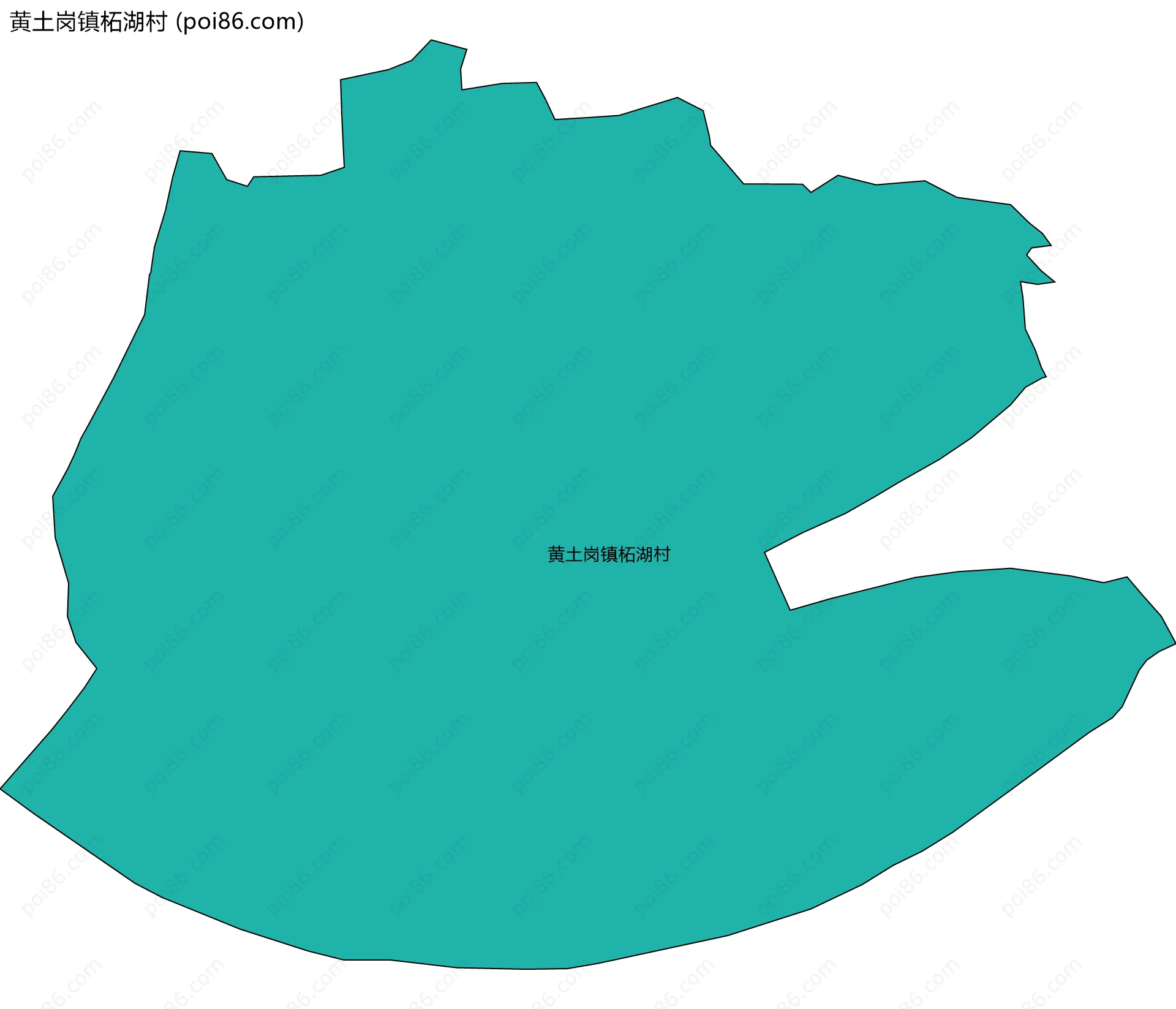 黄土岗镇柘湖村边界地图