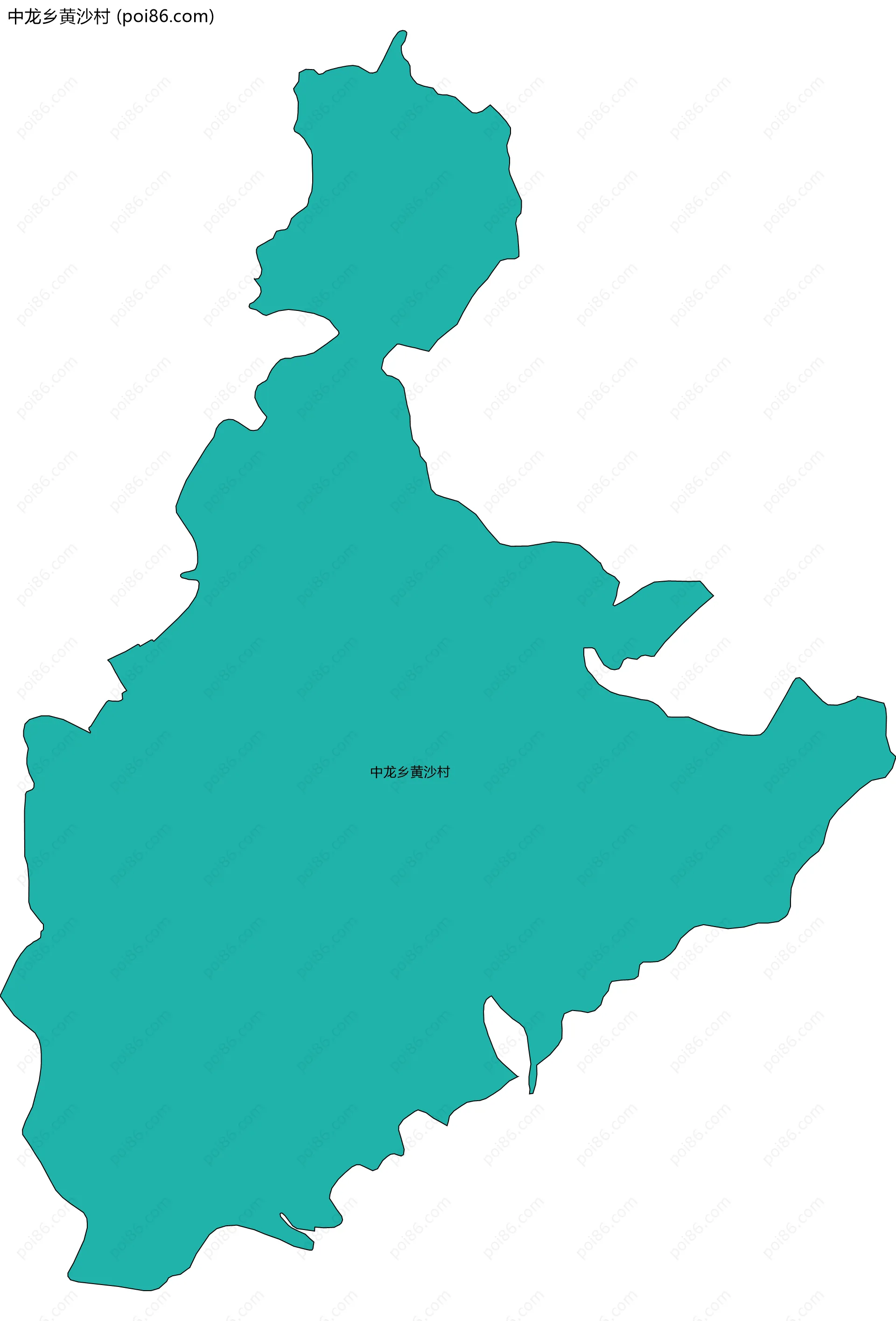 中龙乡黄沙村边界地图