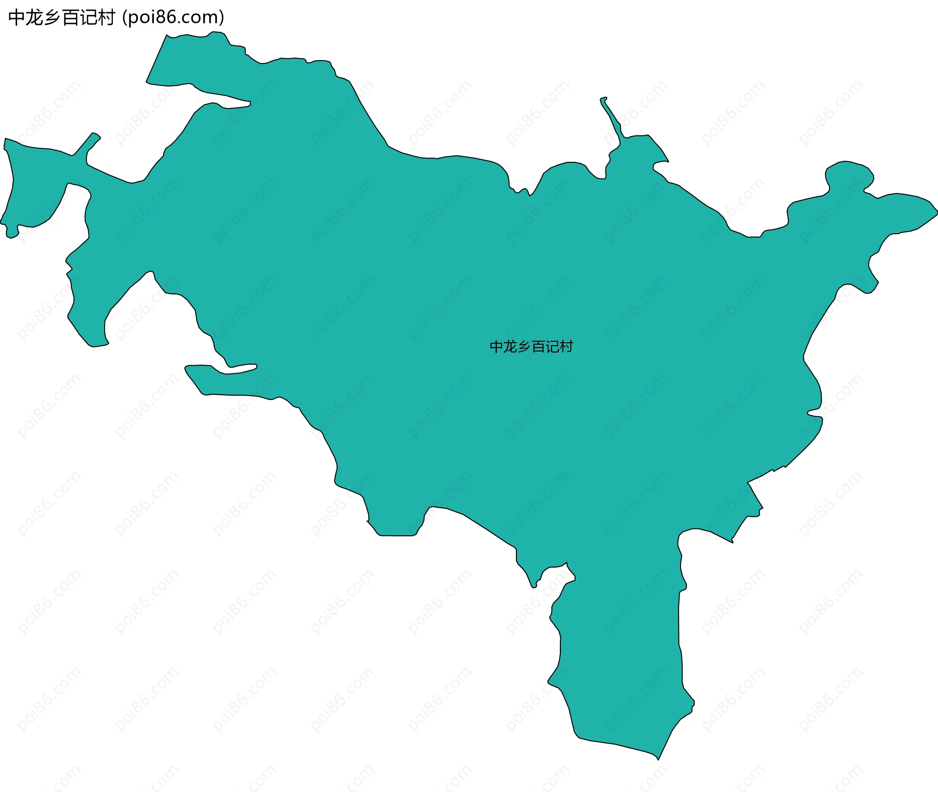 中龙乡百记村边界地图