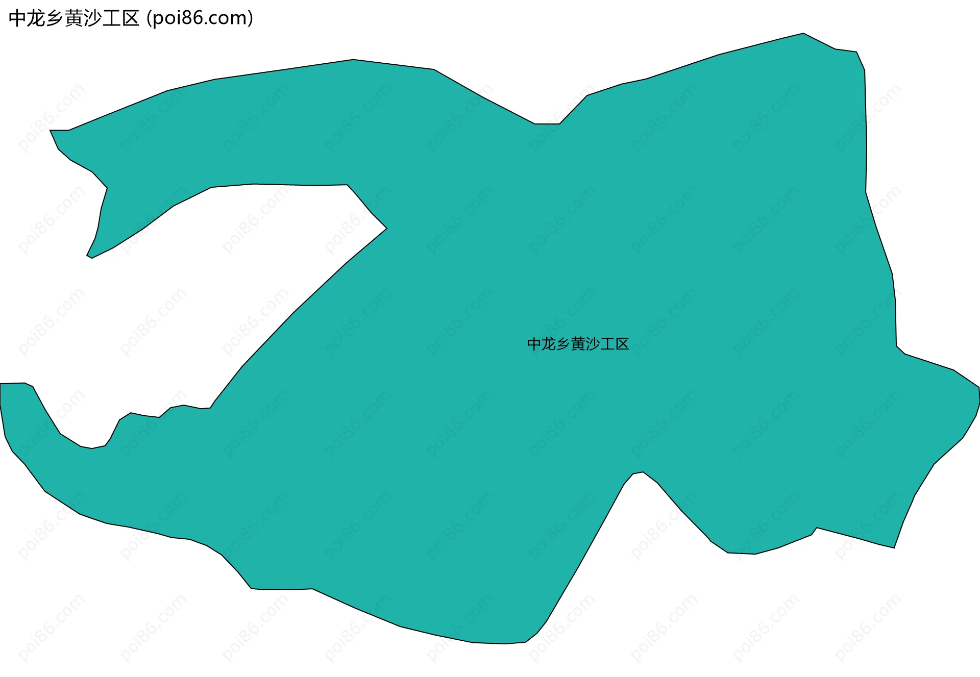 中龙乡黄沙工区边界地图