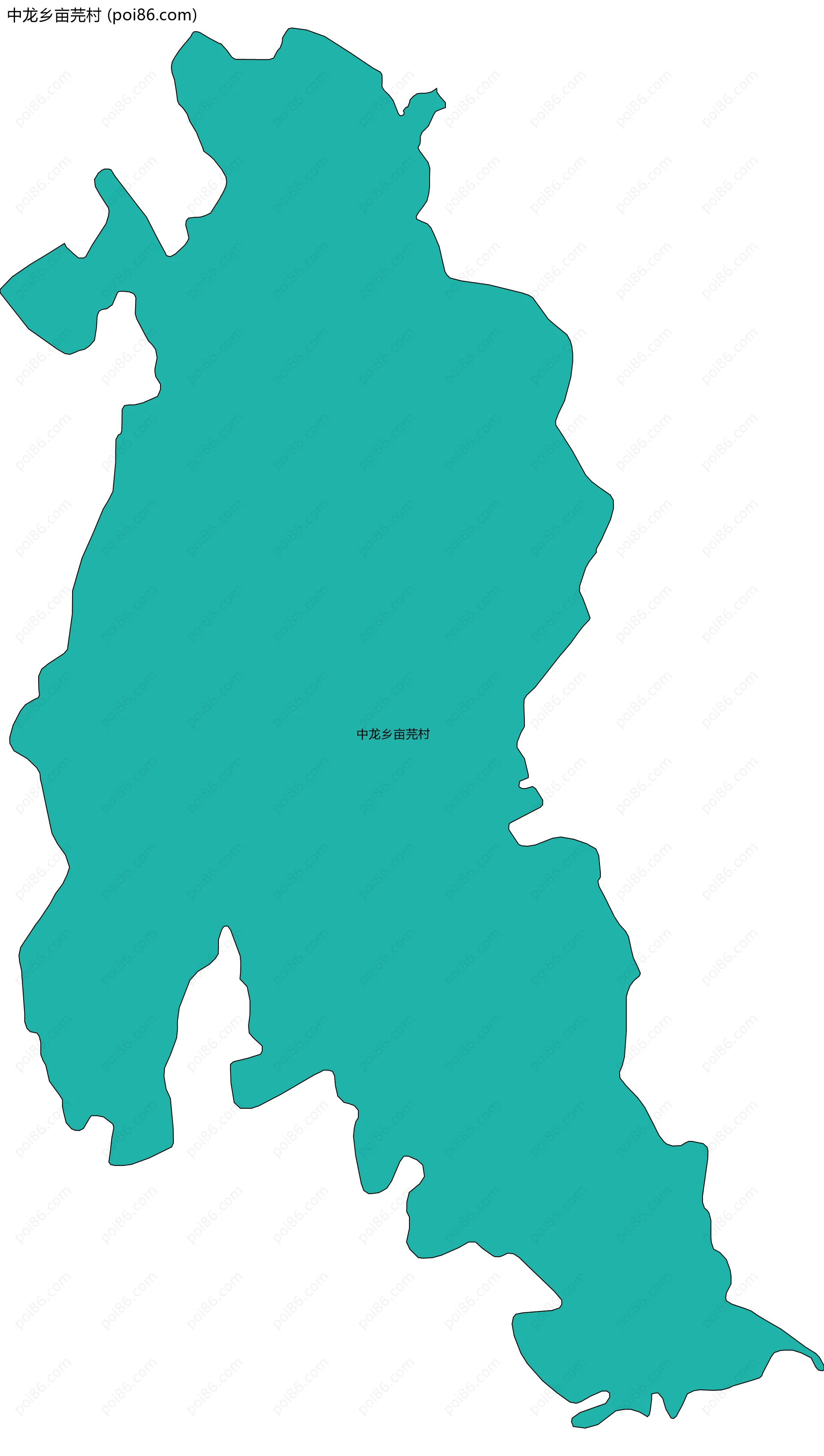 中龙乡亩芫村边界地图