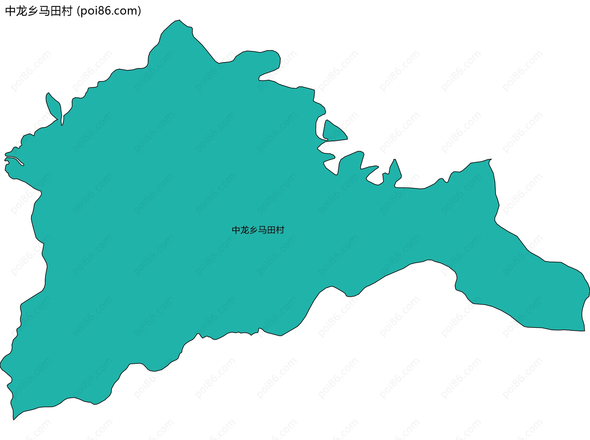 中龙乡马田村边界地图