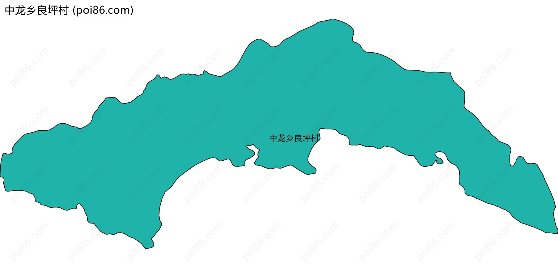 中龙乡良坪村边界地图