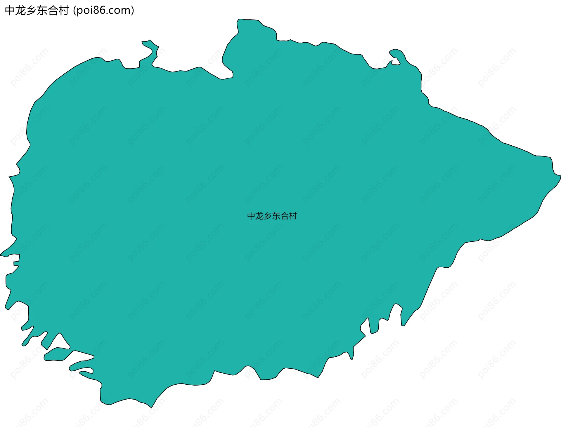 中龙乡东合村边界地图