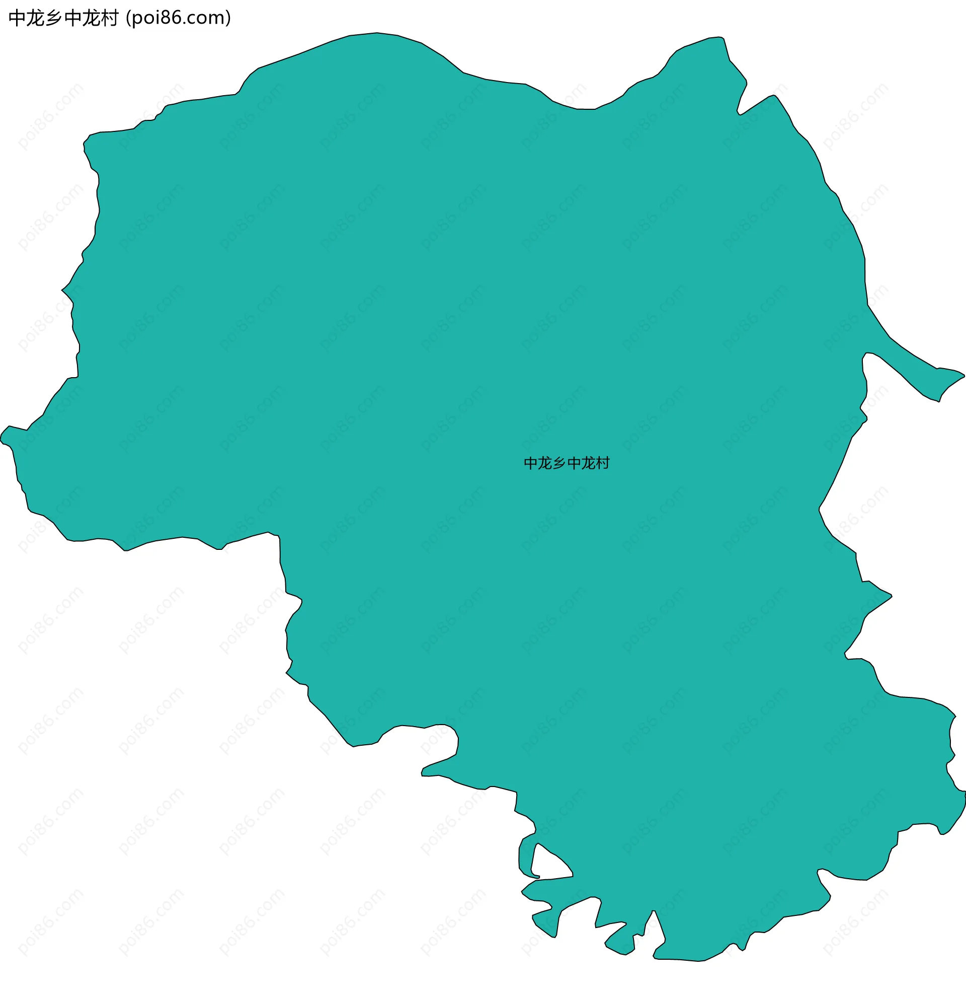 中龙乡中龙村边界地图