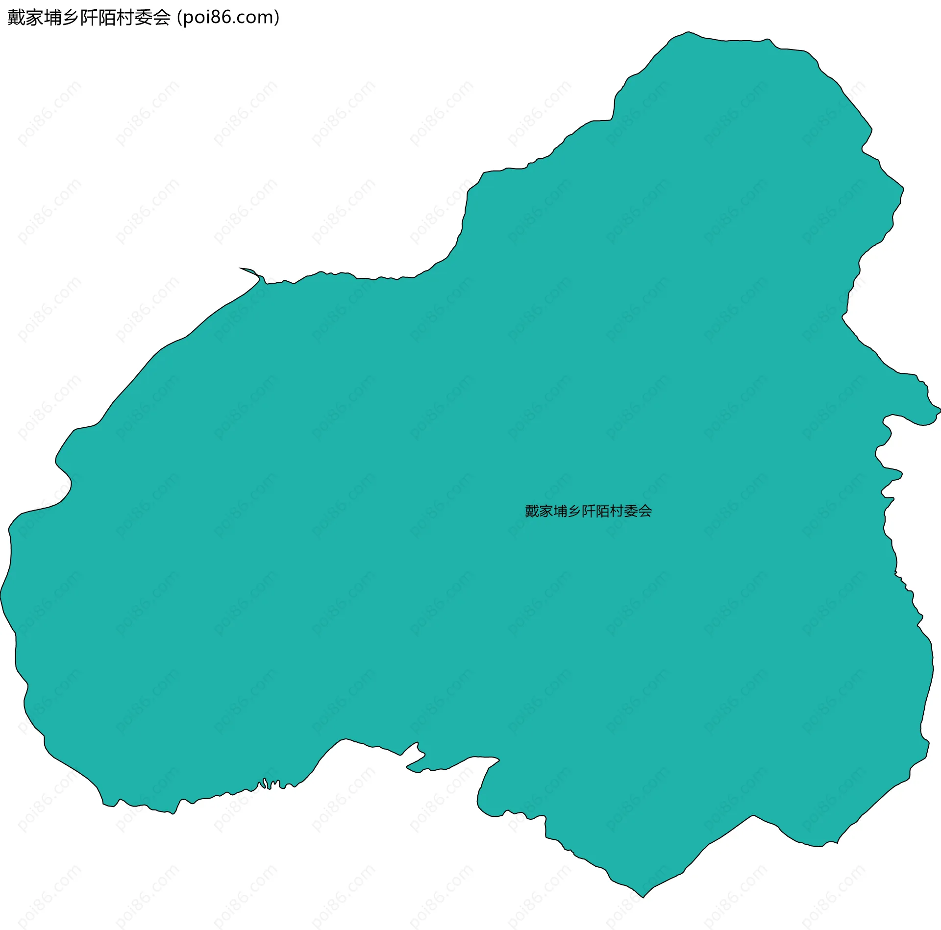 戴家埔乡阡陌村委会边界地图