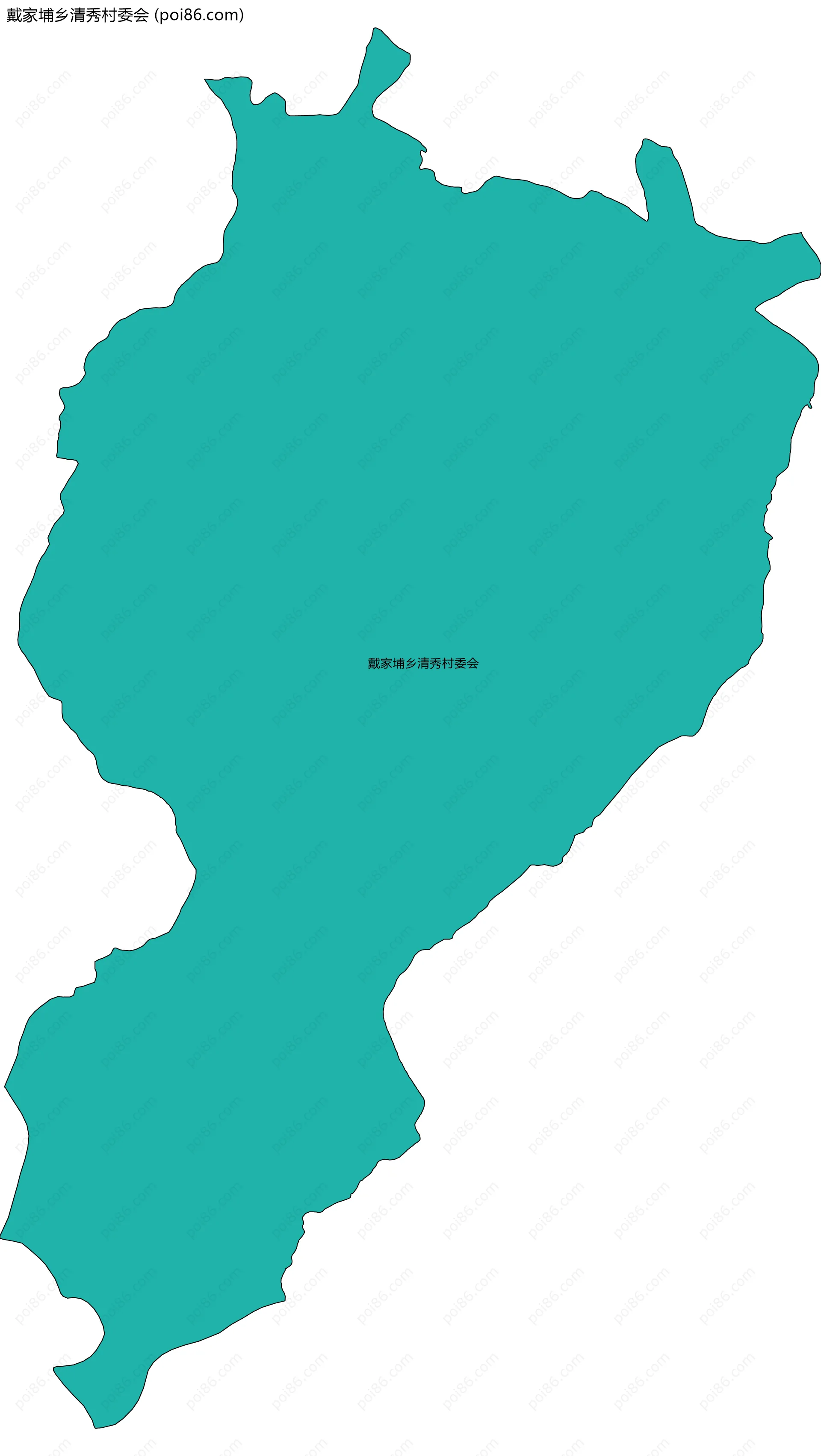 戴家埔乡清秀村委会边界地图