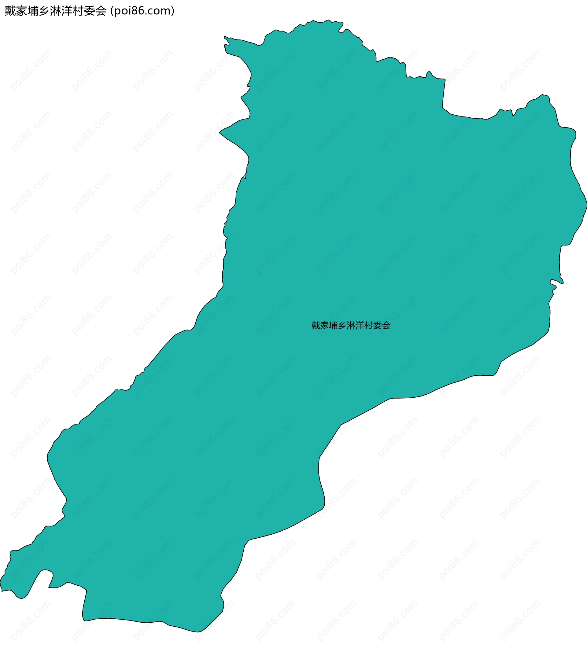 戴家埔乡淋洋村委会边界地图