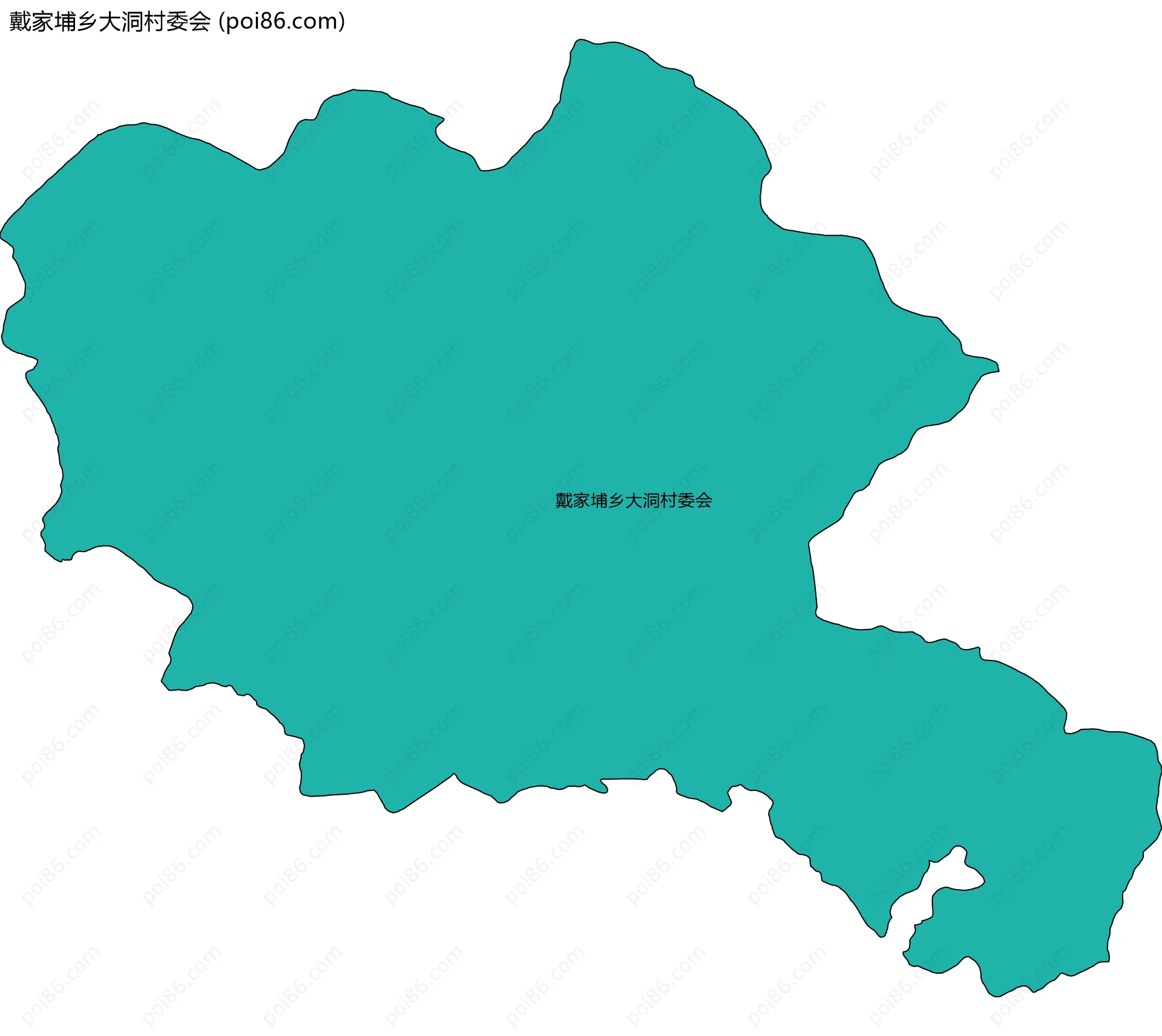 戴家埔乡大洞村委会边界地图