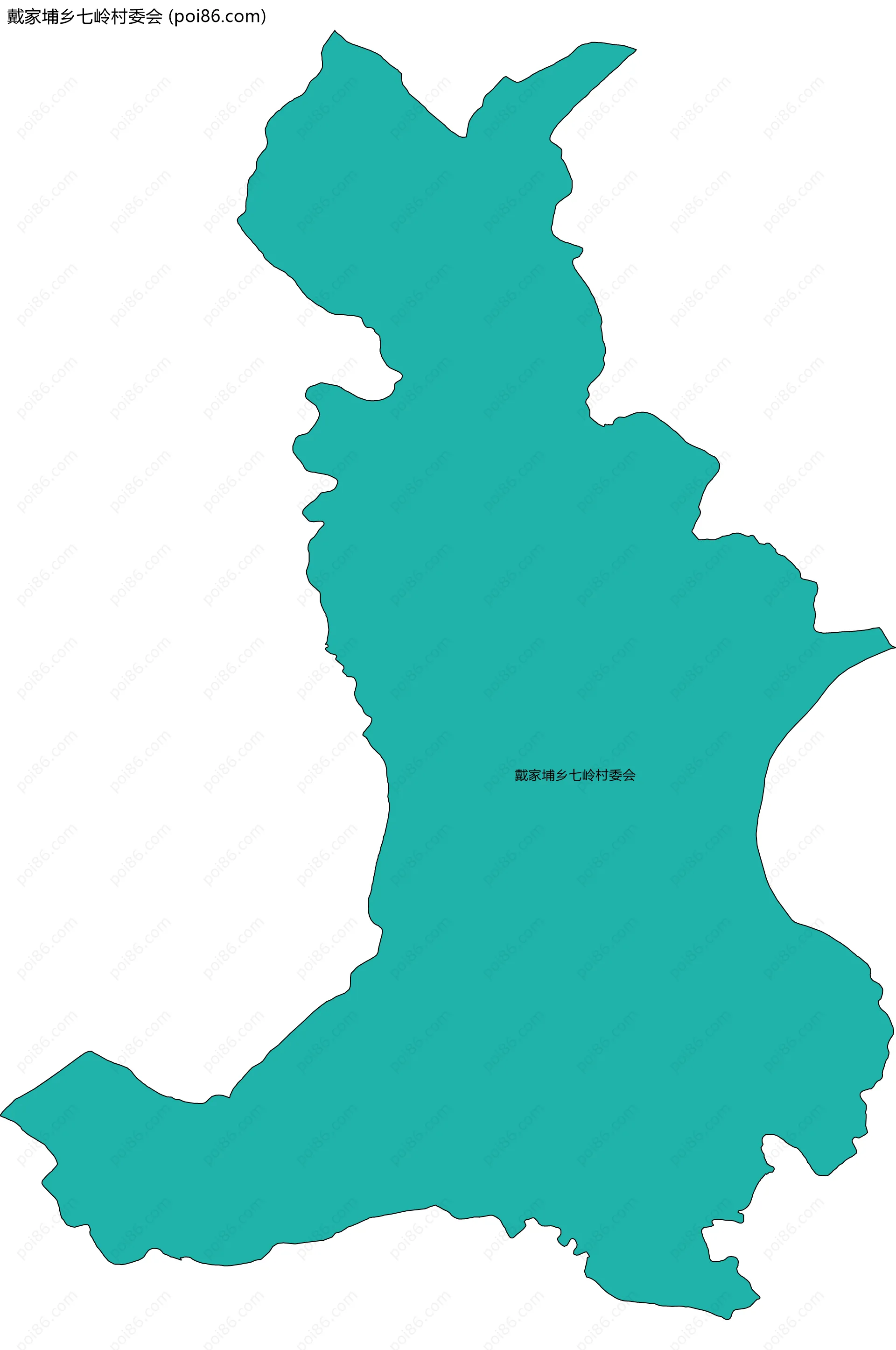 戴家埔乡七岭村委会边界地图