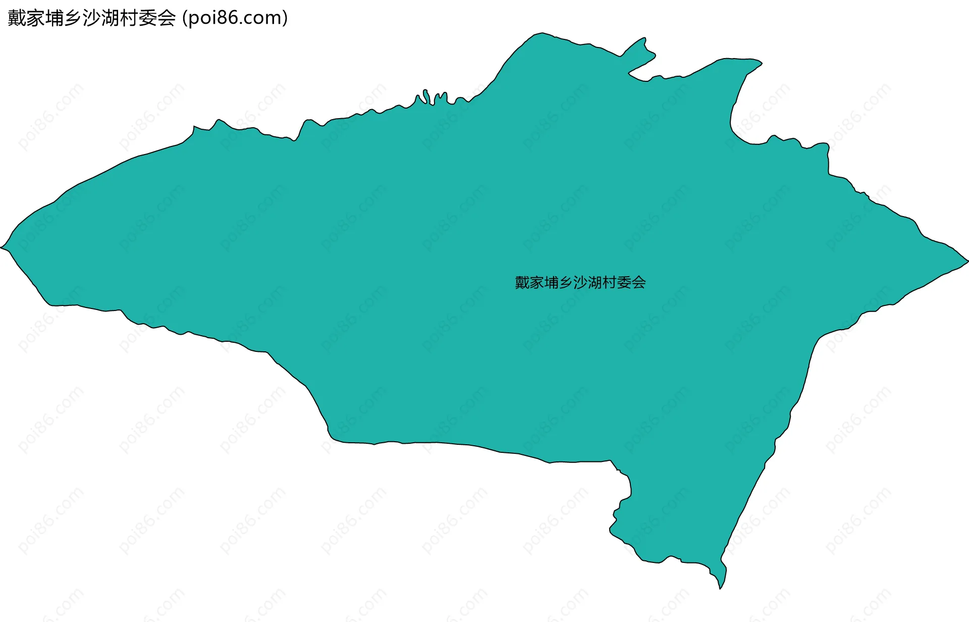 戴家埔乡沙湖村委会边界地图