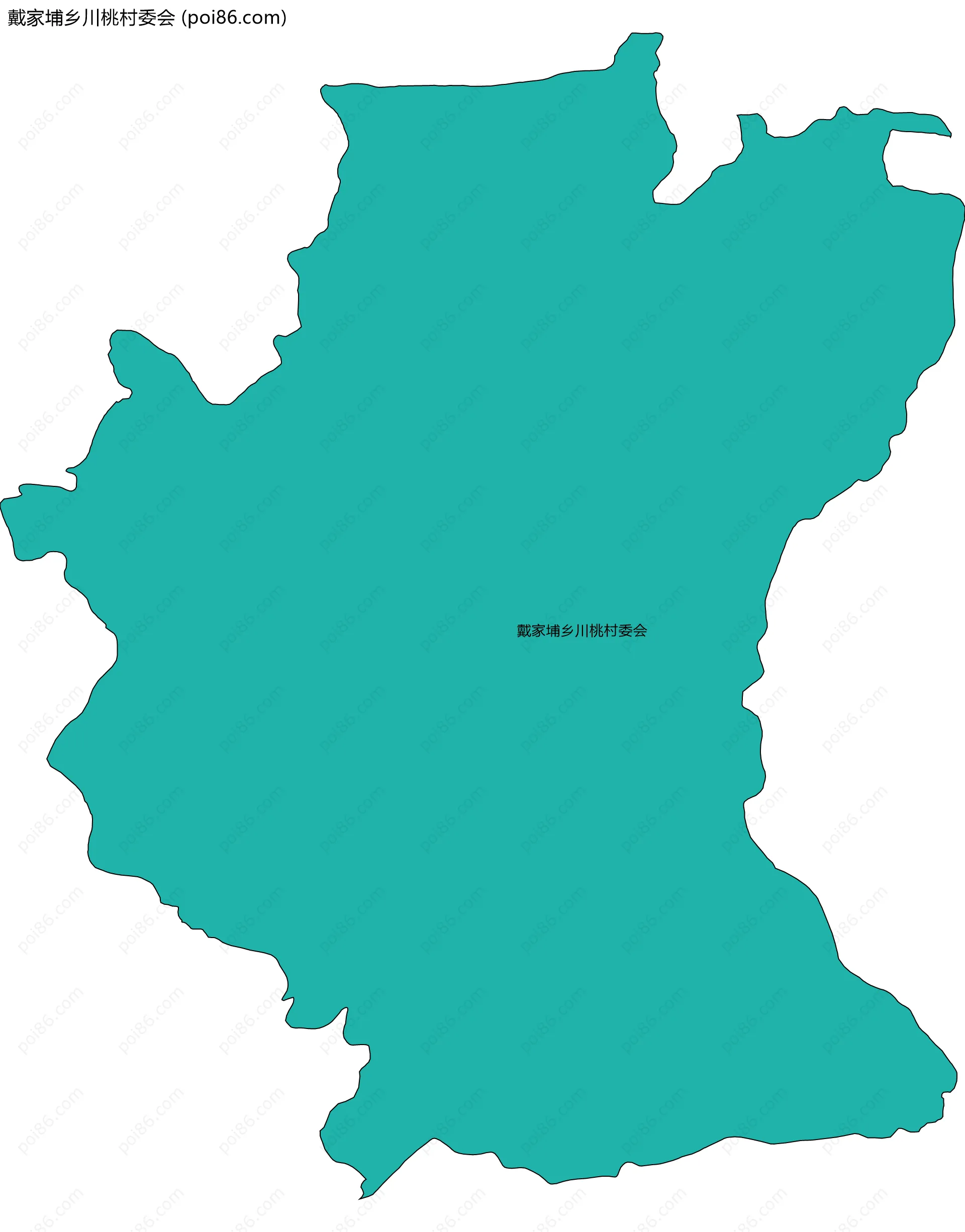 戴家埔乡川桃村委会边界地图