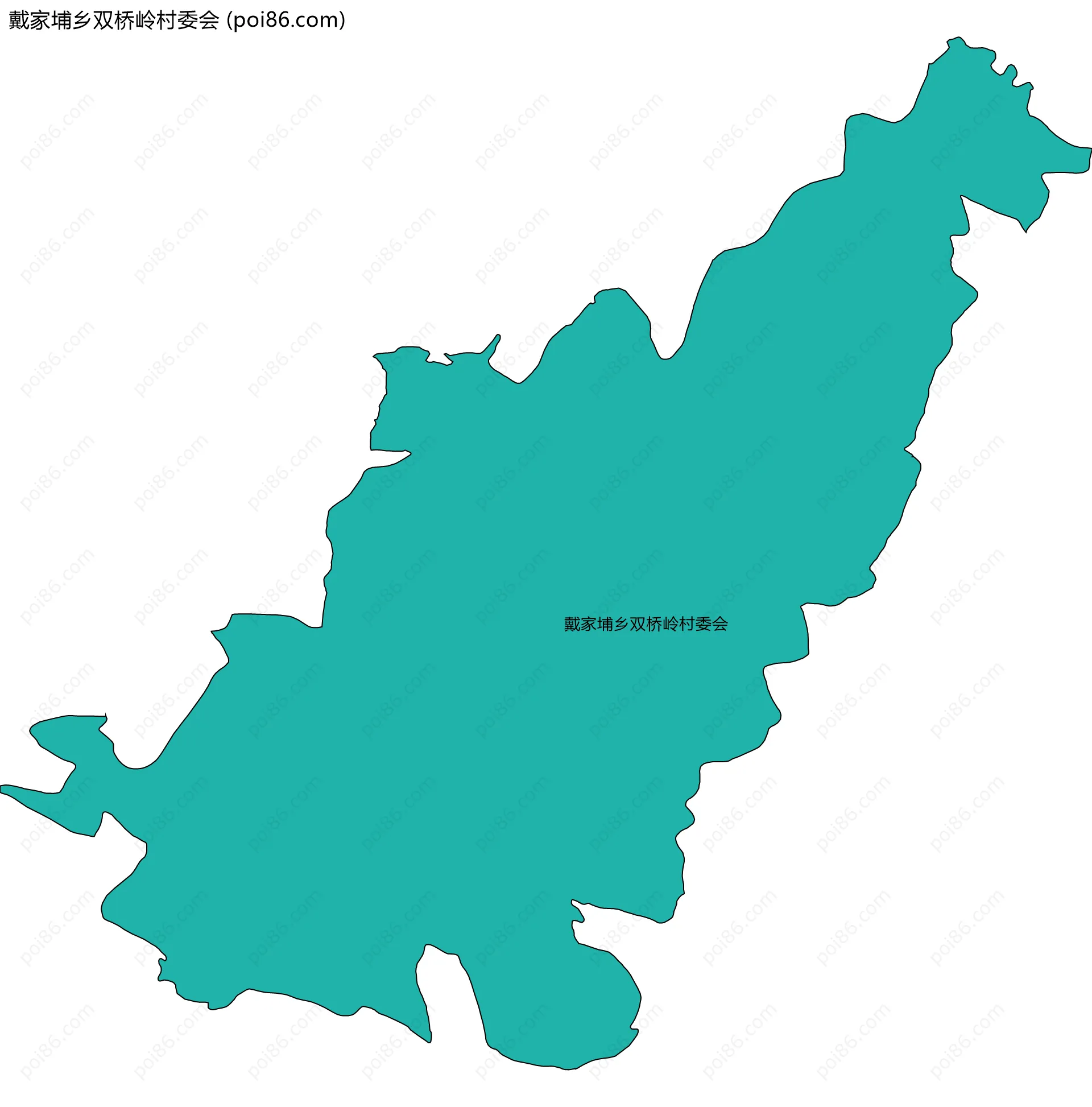 戴家埔乡双桥岭村委会边界地图