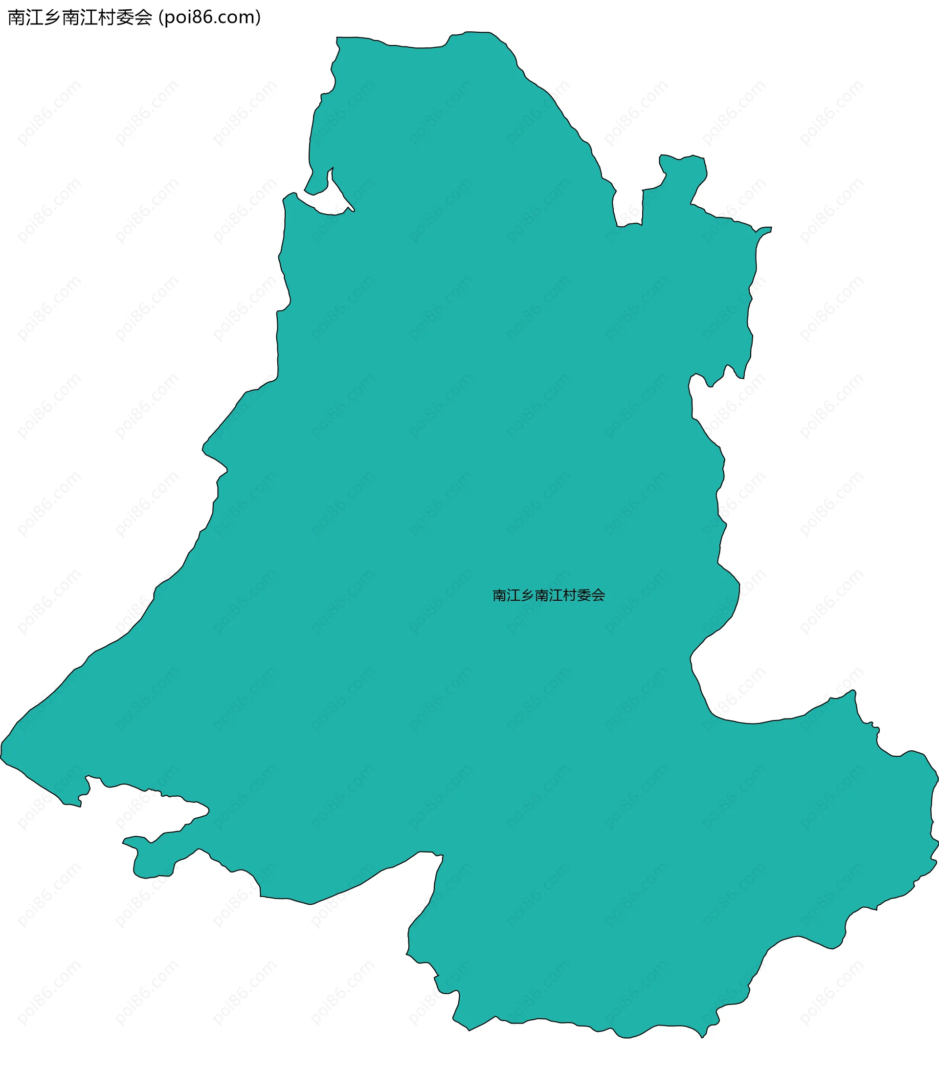 南江乡南江村委会边界地图