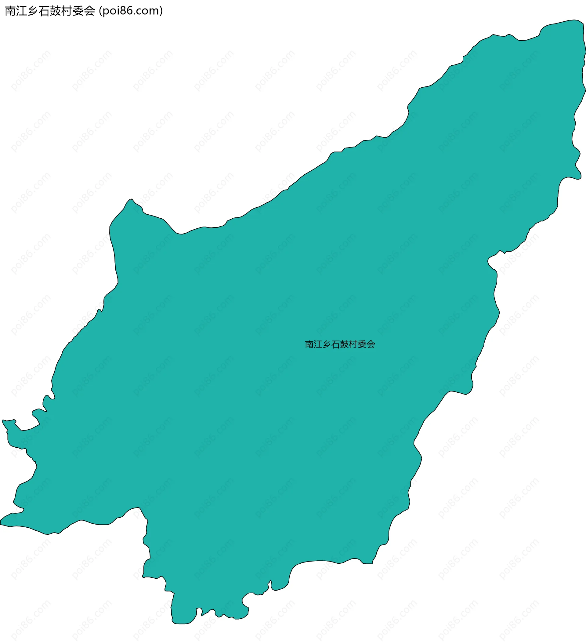 南江乡石鼓村委会边界地图