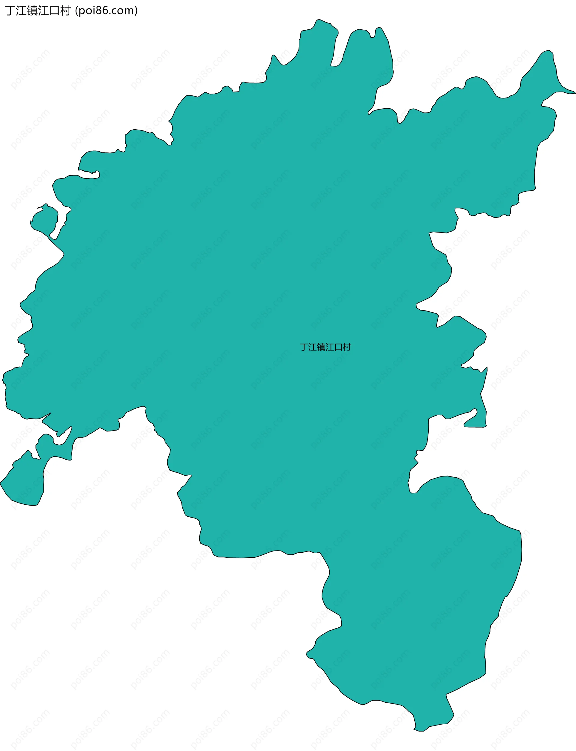 丁江镇江口村边界地图