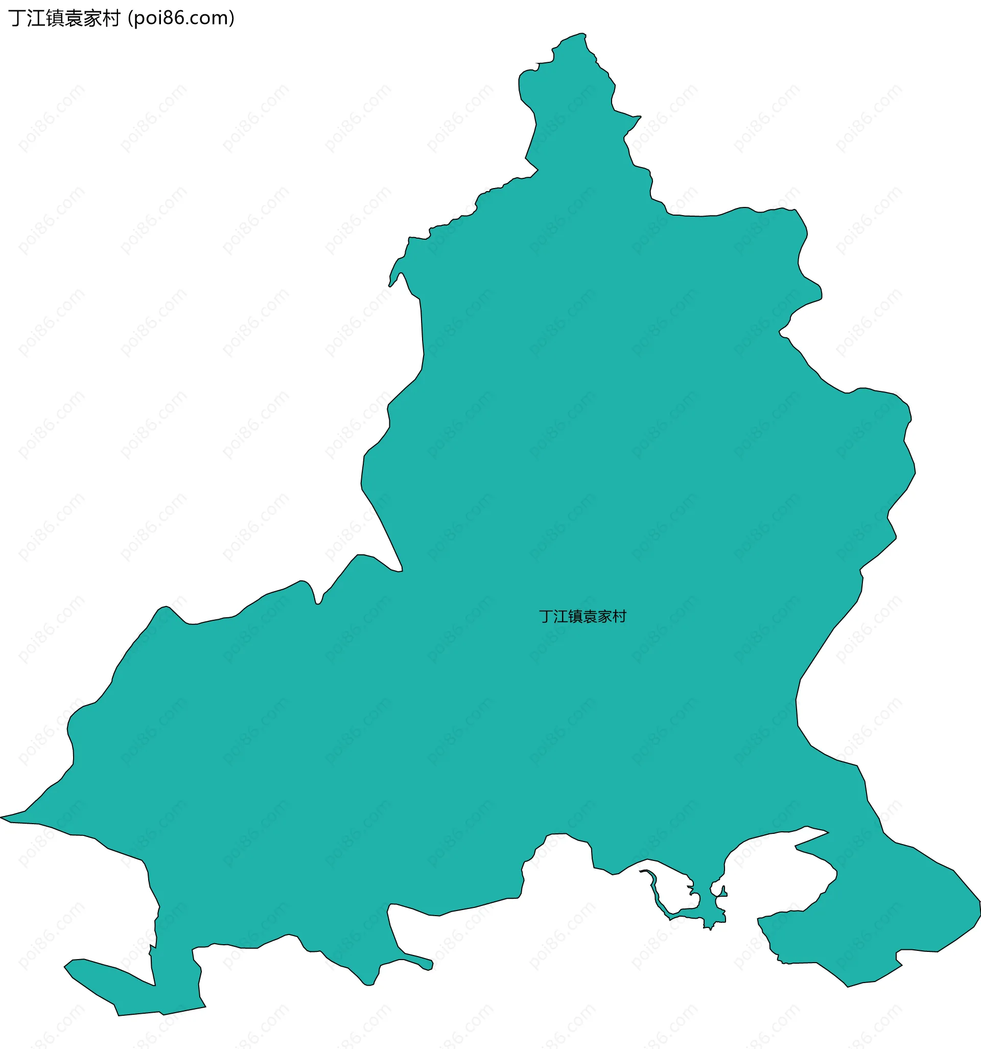 丁江镇袁家村边界地图