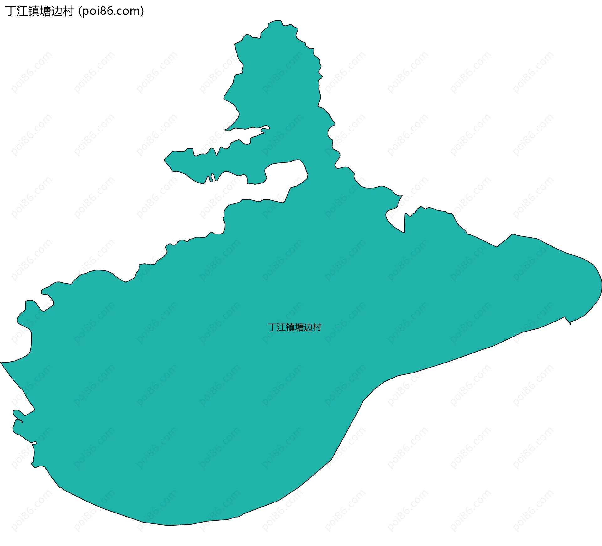 丁江镇塘边村边界地图