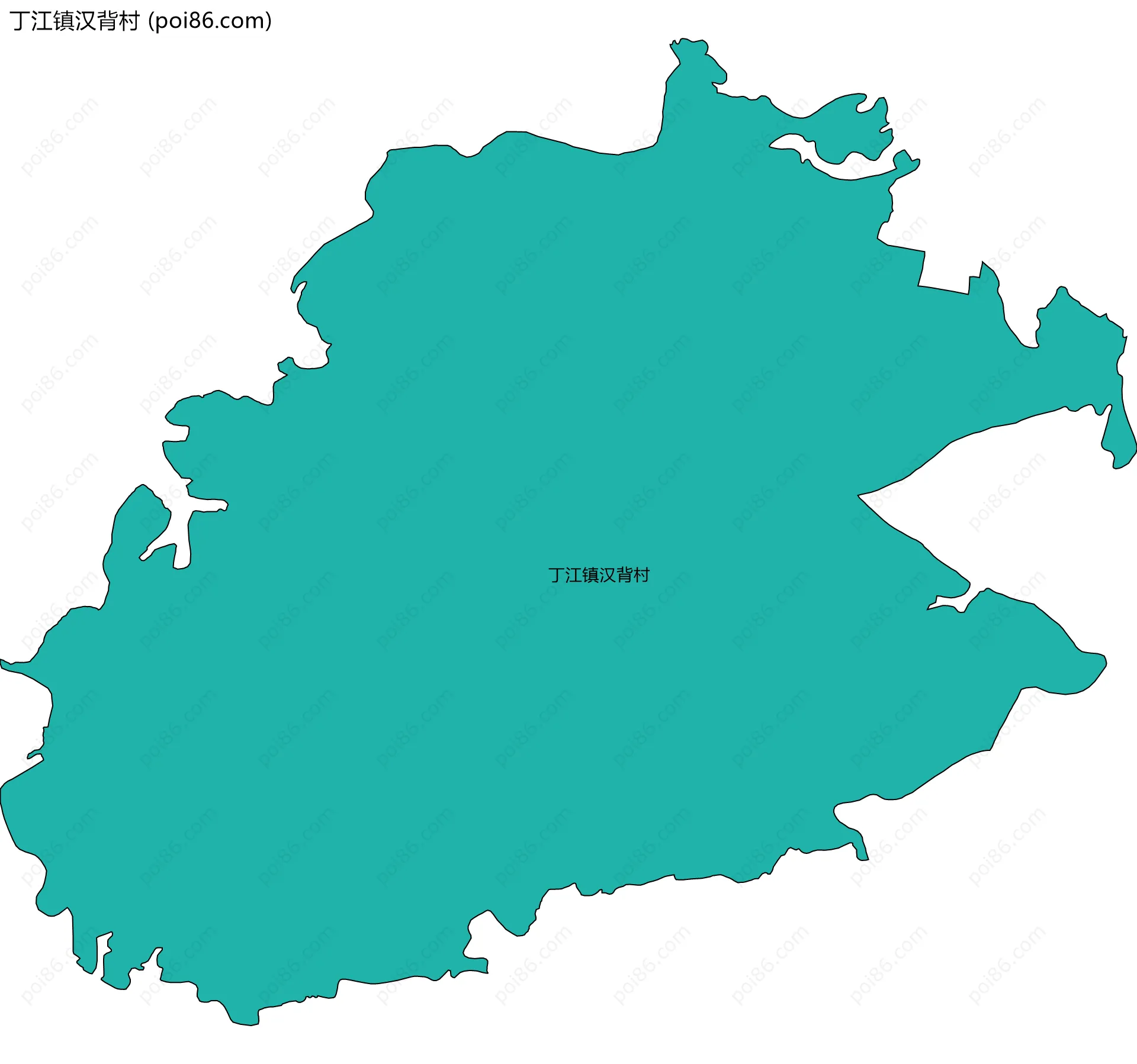 丁江镇汉背村边界地图