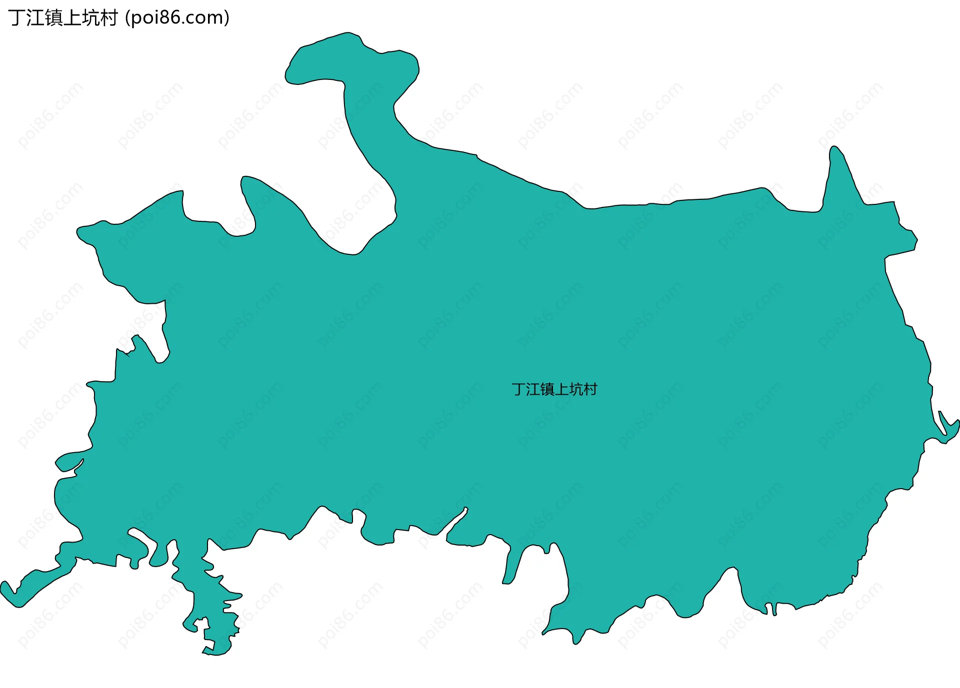 丁江镇上坑村边界地图