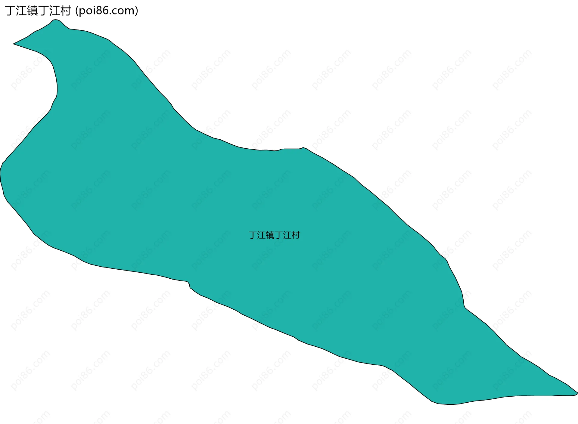 丁江镇丁江村边界地图