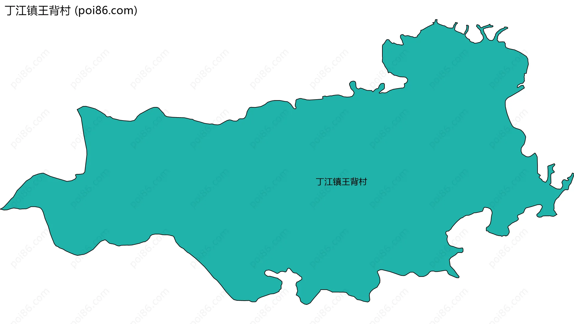 丁江镇王背村边界地图