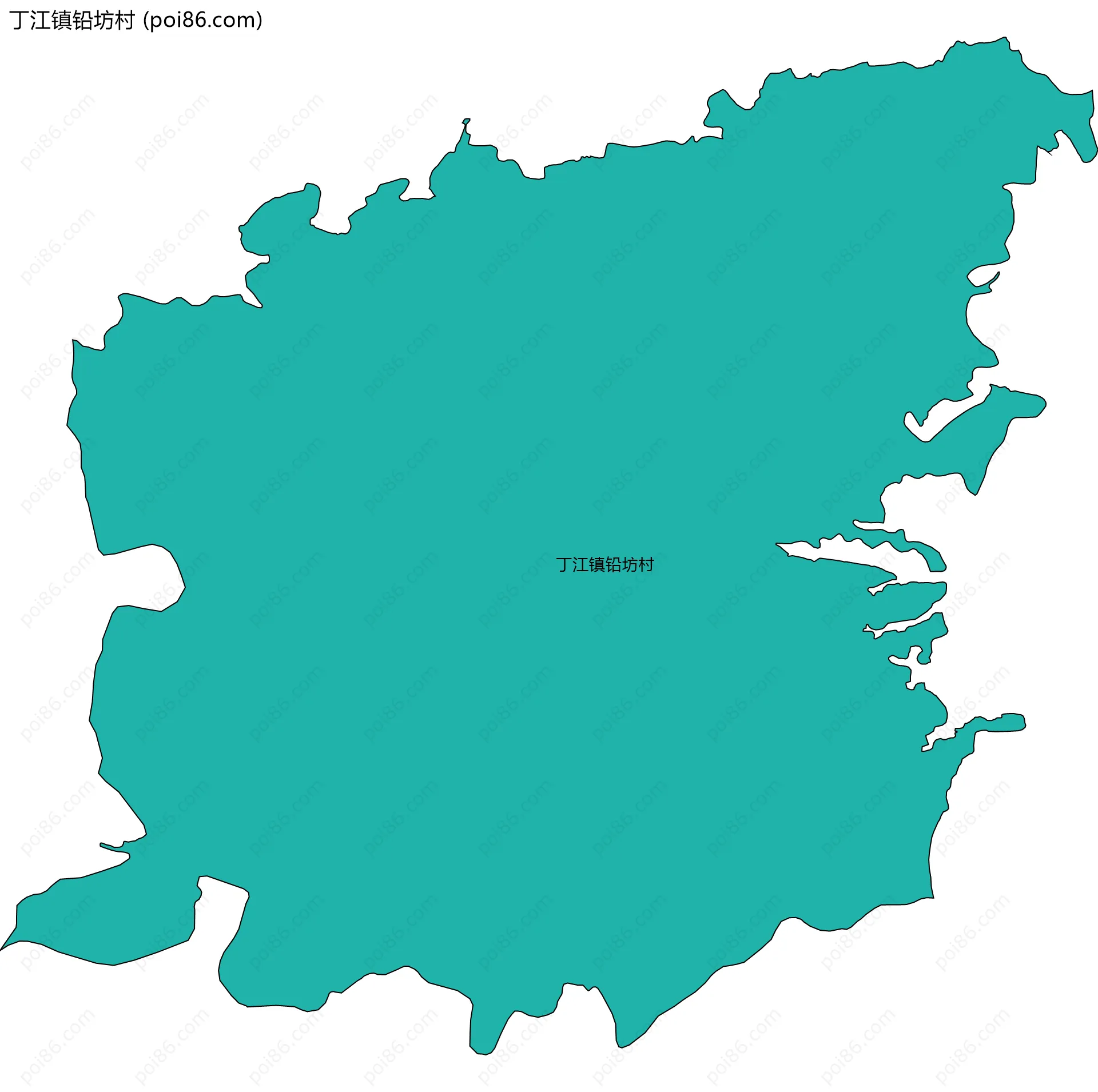 丁江镇铅坊村边界地图