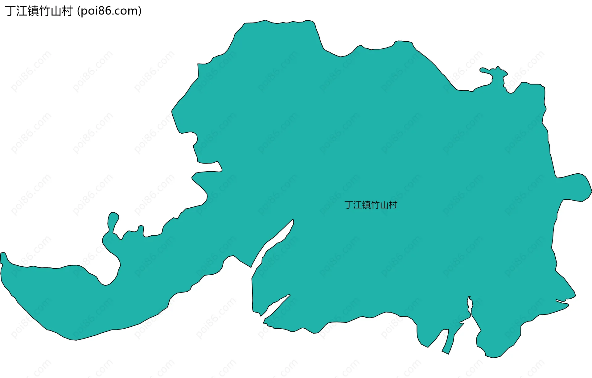 丁江镇竹山村边界地图