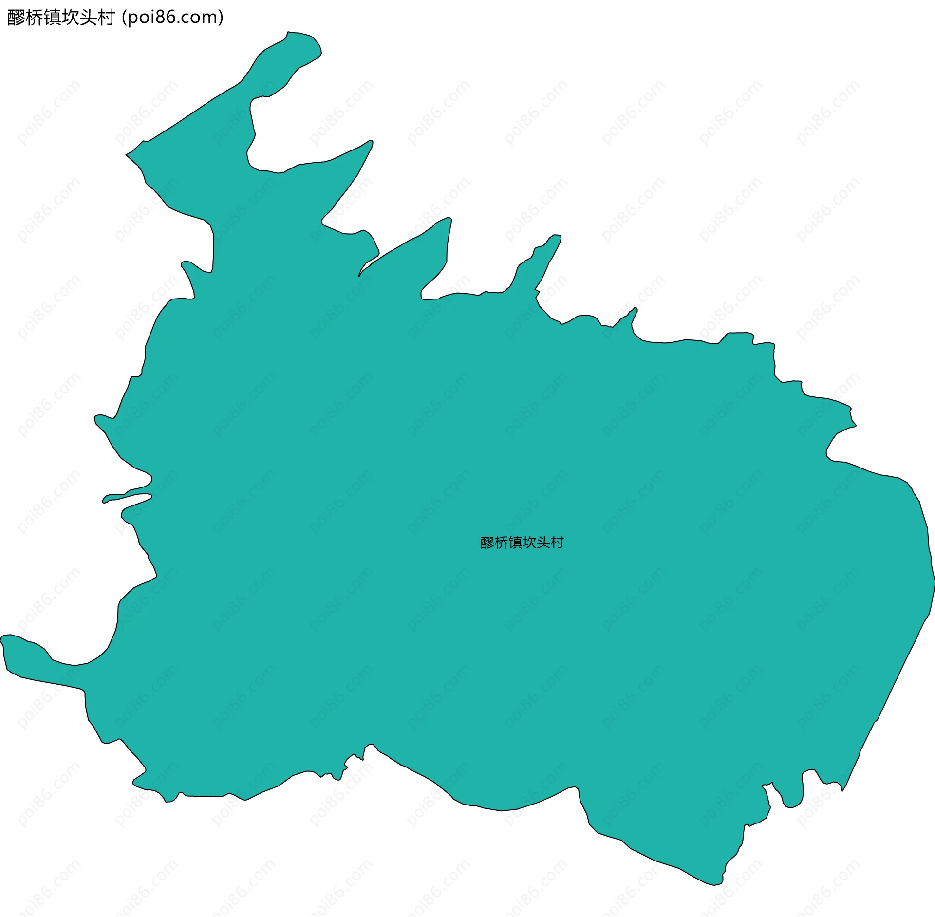 醪桥镇坎头村边界地图