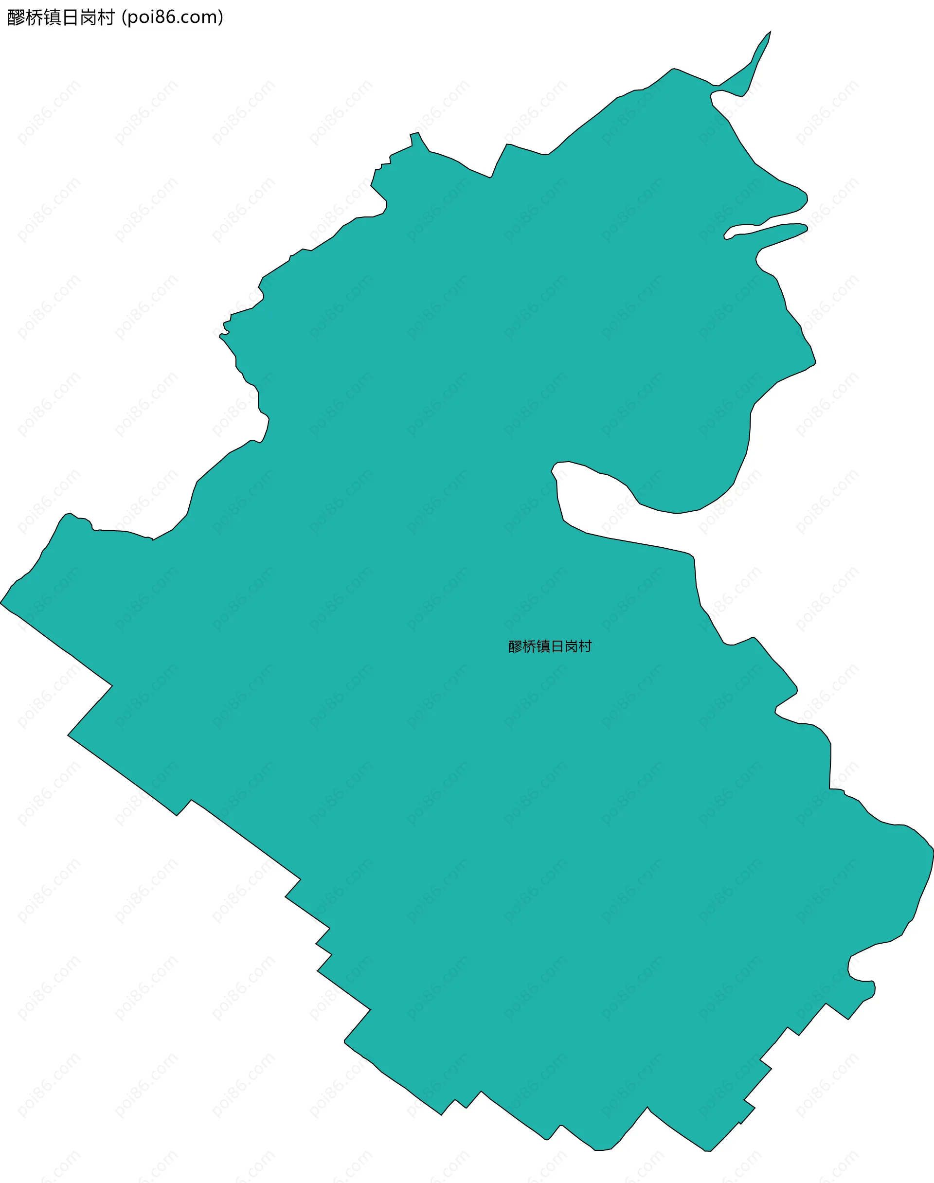 醪桥镇日岗村边界地图