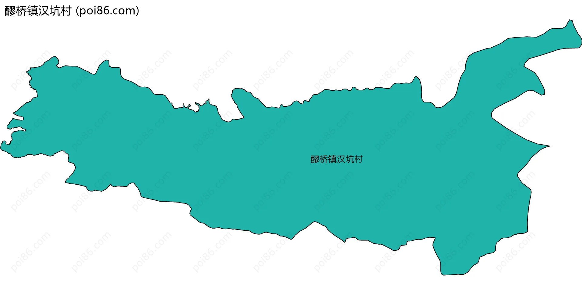 醪桥镇汉坑村边界地图