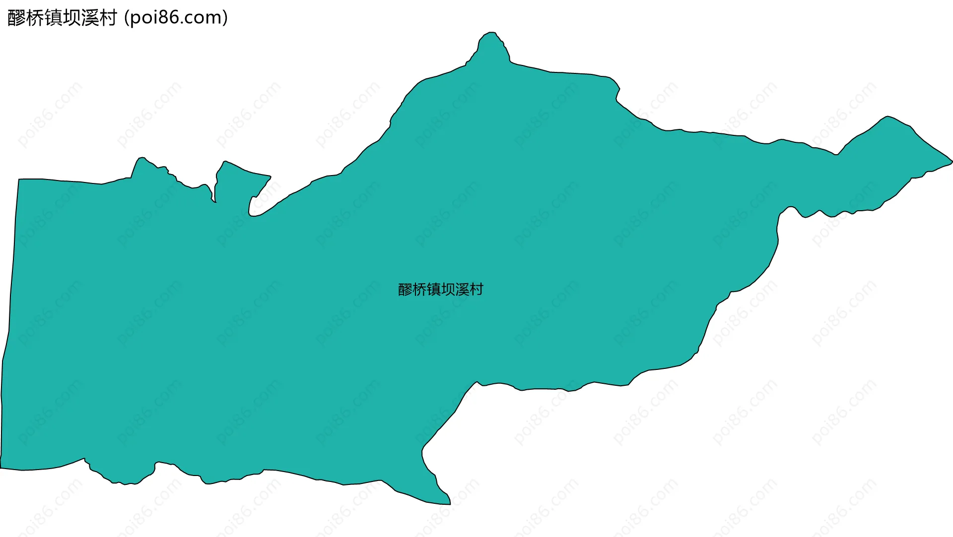 醪桥镇坝溪村边界地图