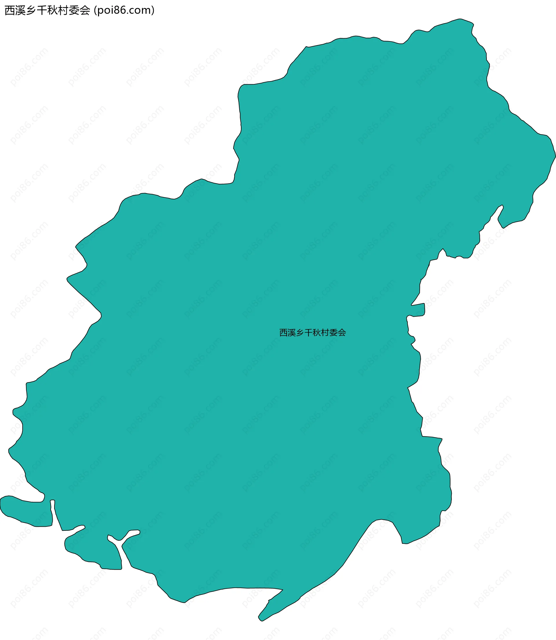 西溪乡千秋村委会边界地图