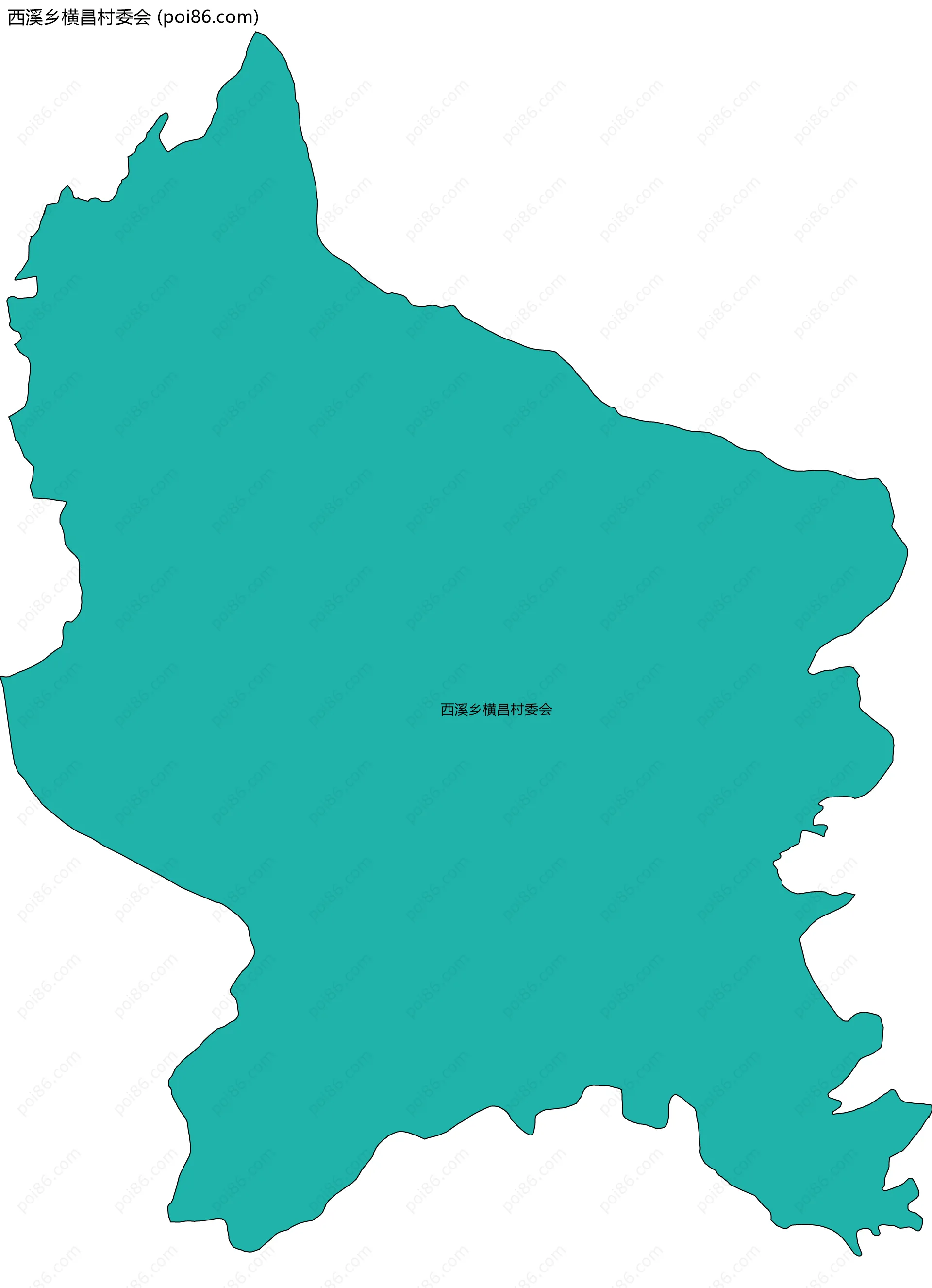 西溪乡横昌村委会边界地图