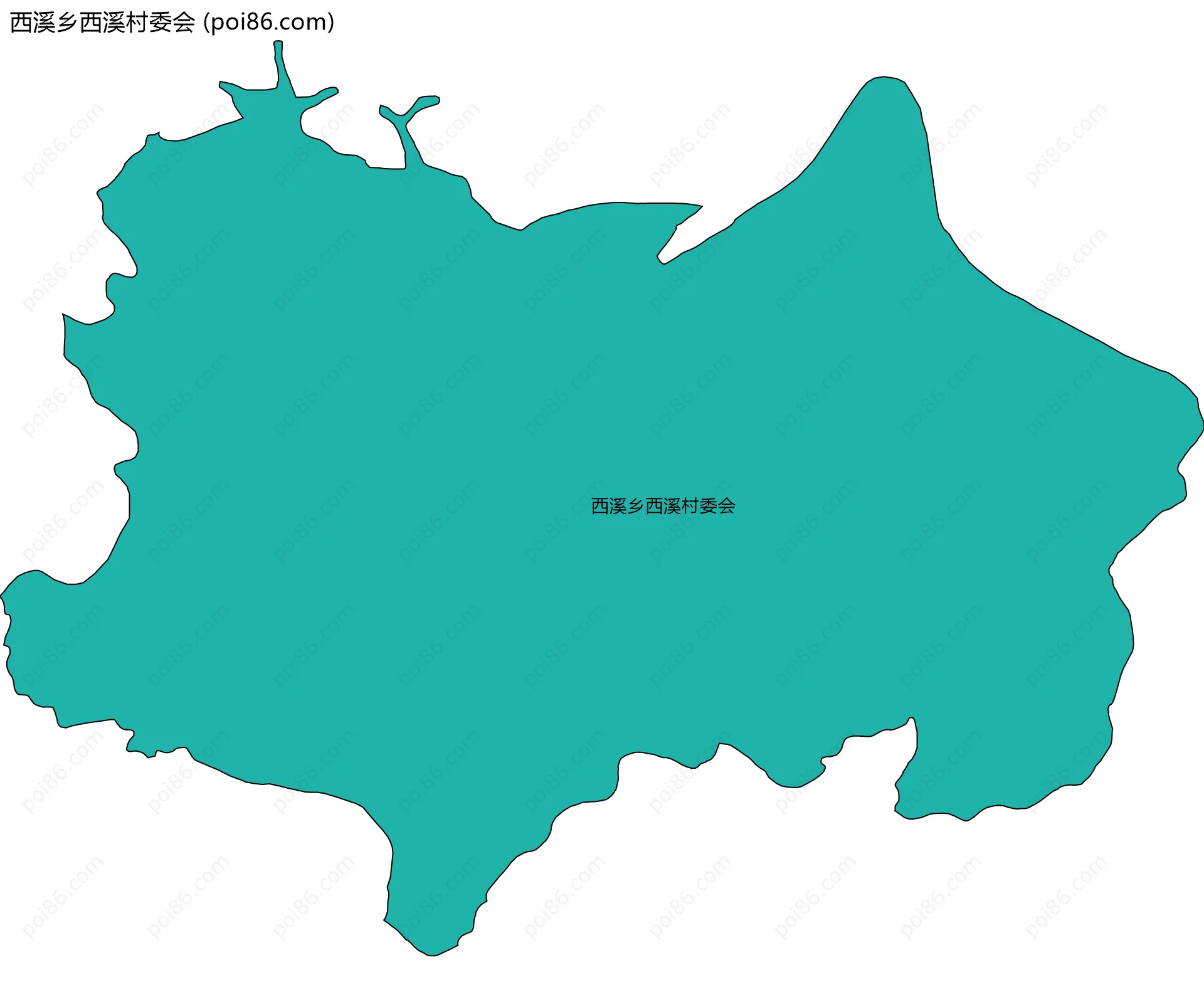 西溪乡西溪村委会边界地图