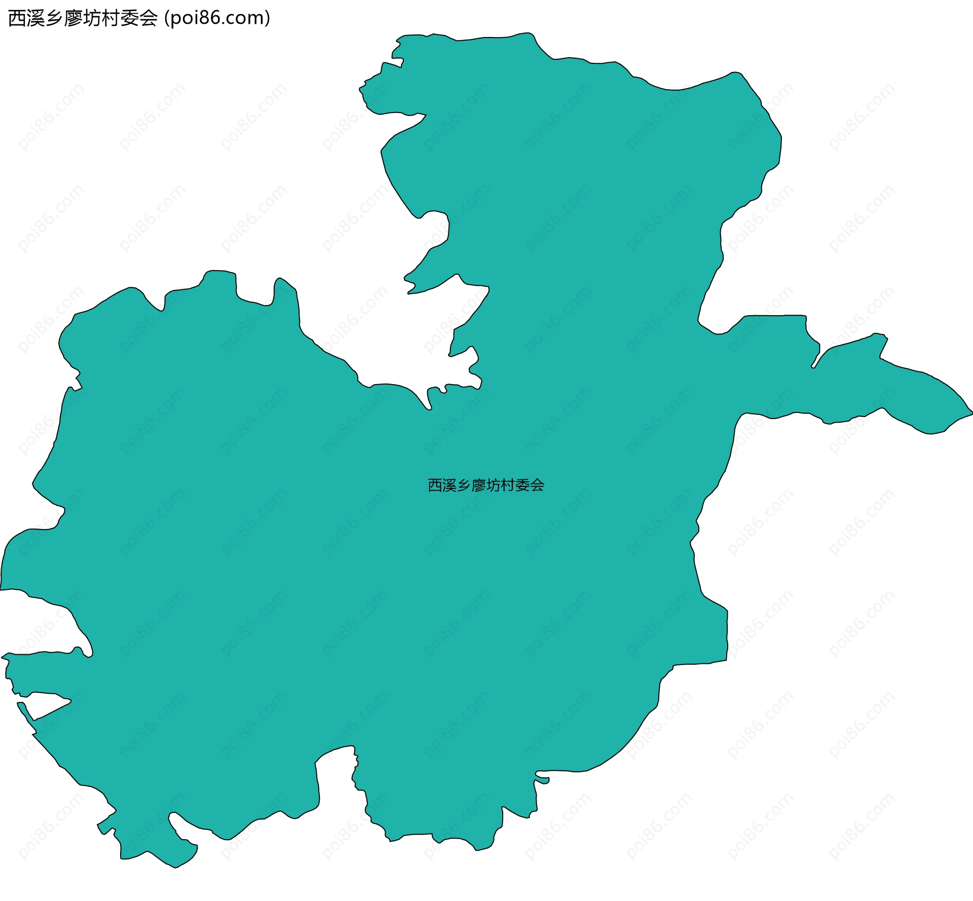 西溪乡廖坊村委会边界地图