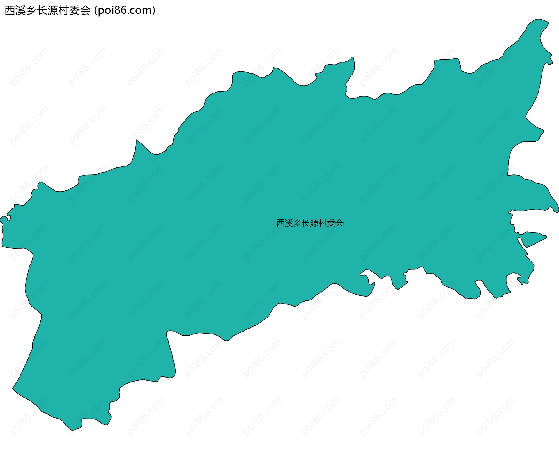 西溪乡长源村委会边界地图