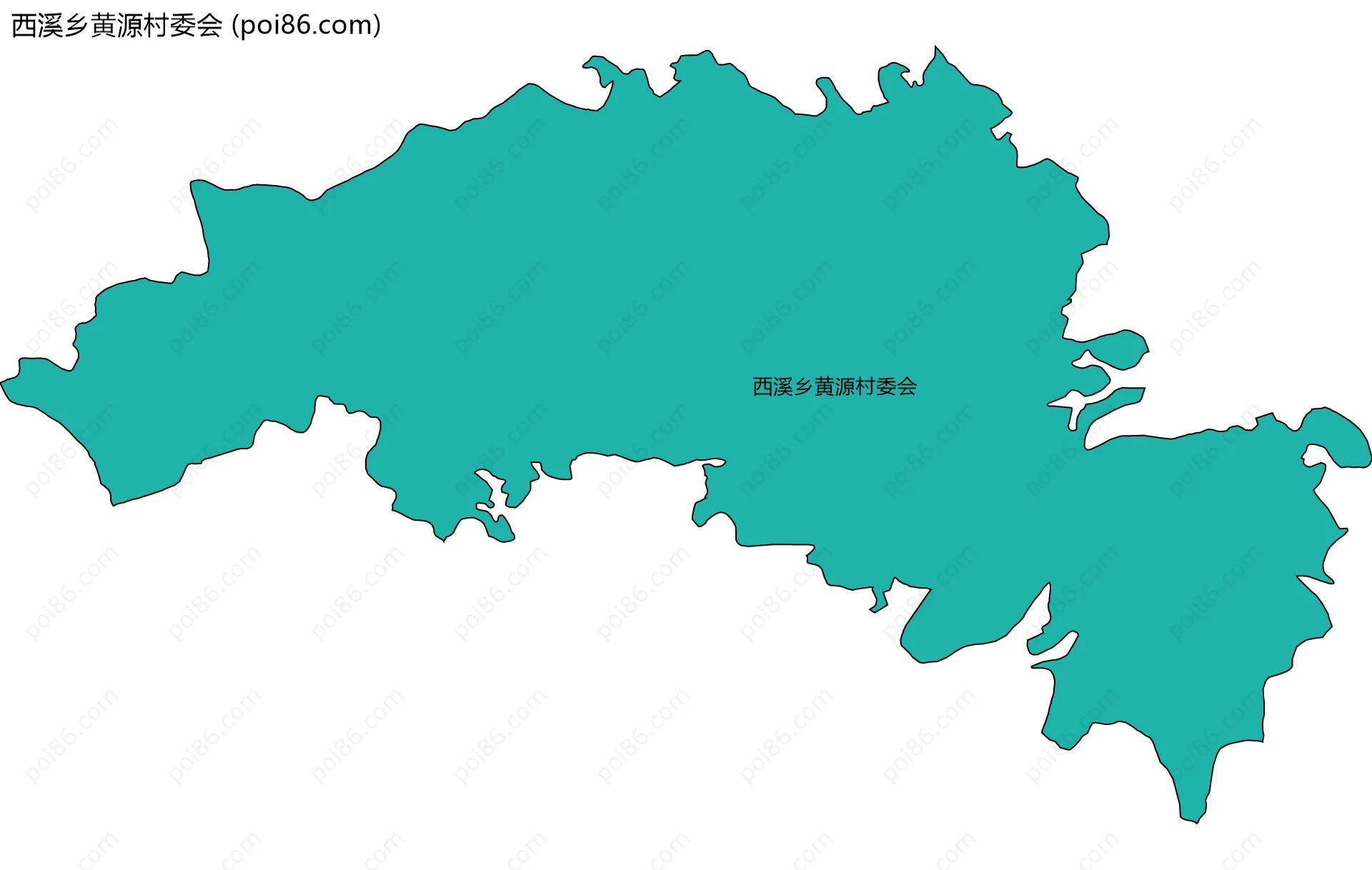 西溪乡黄源村委会边界地图