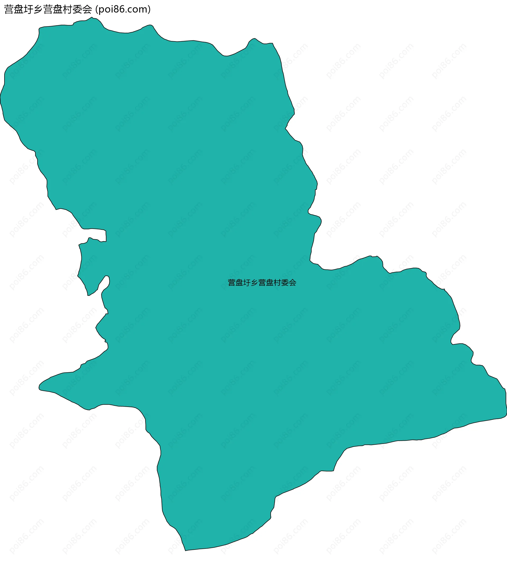 营盘圩乡营盘村委会边界地图