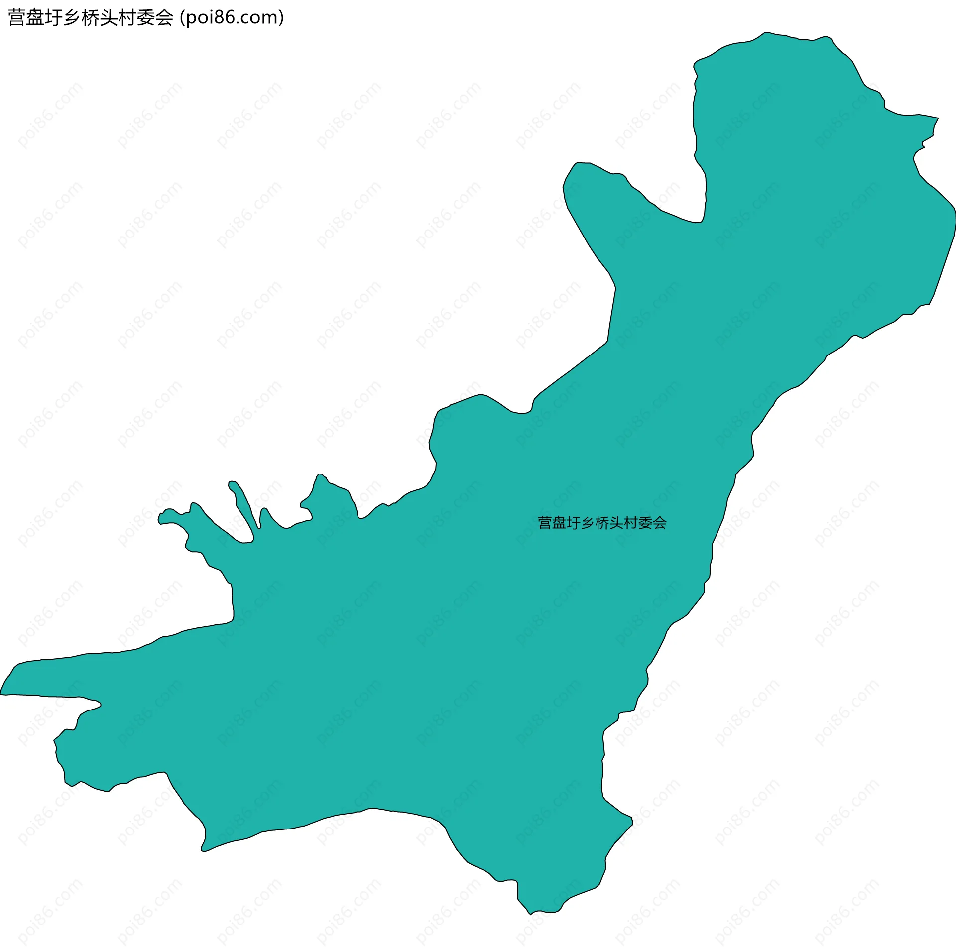 营盘圩乡桥头村委会边界地图