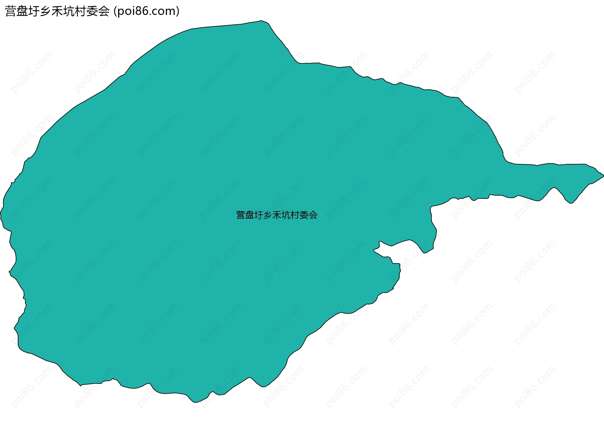 营盘圩乡禾坑村委会边界地图