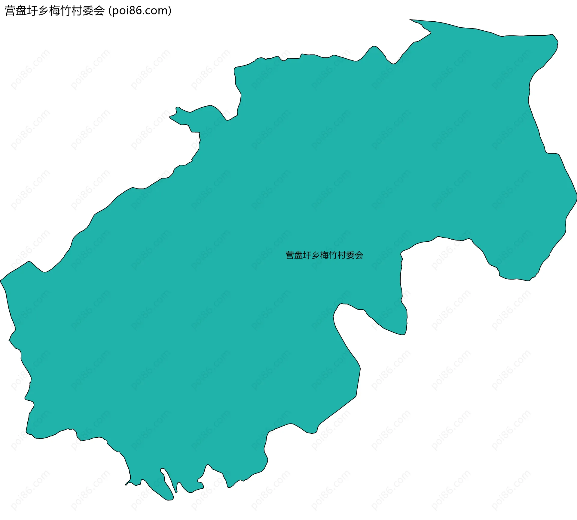 营盘圩乡梅竹村委会边界地图