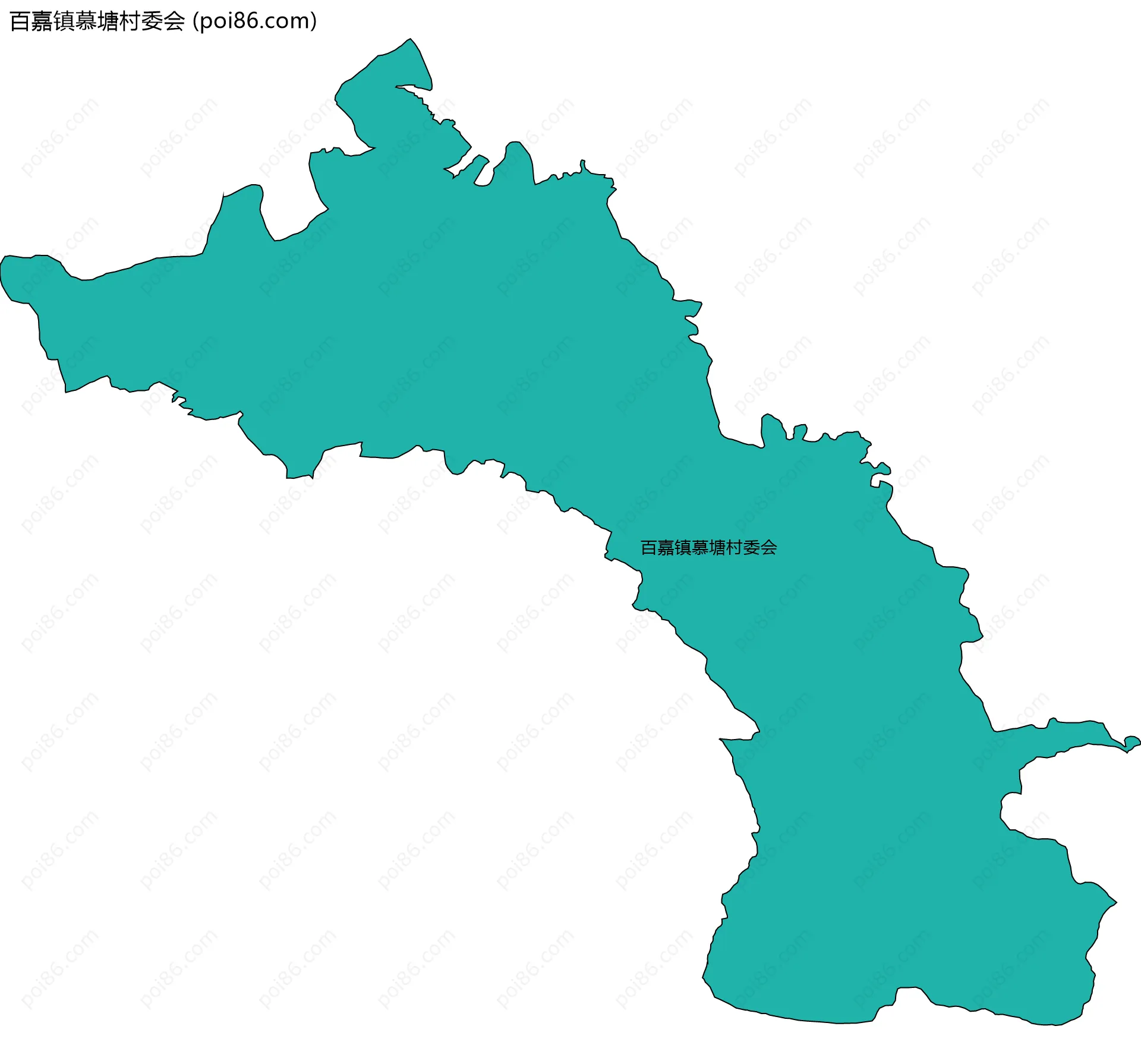 百嘉镇慕塘村委会边界地图