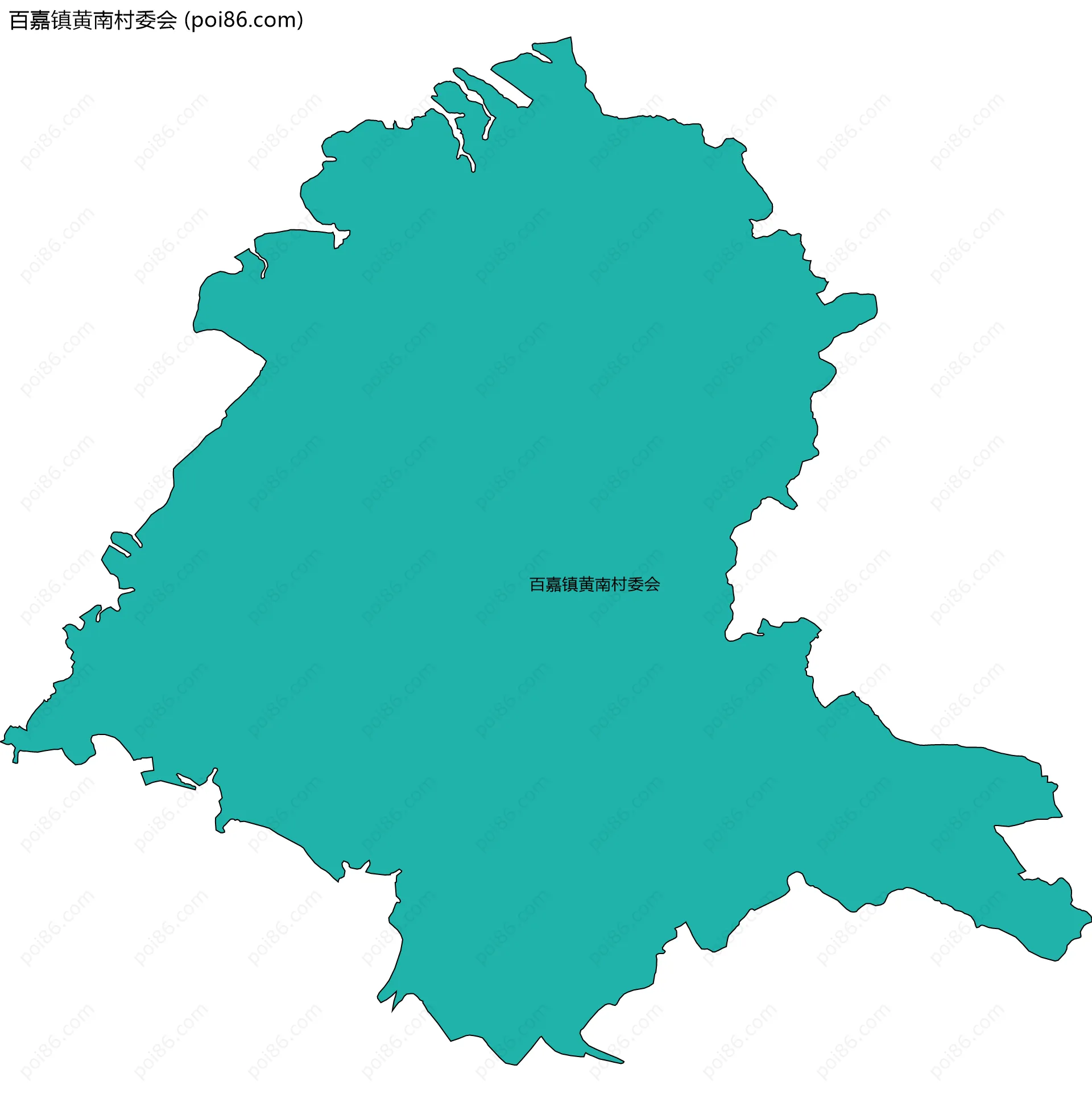 百嘉镇黄南村委会边界地图