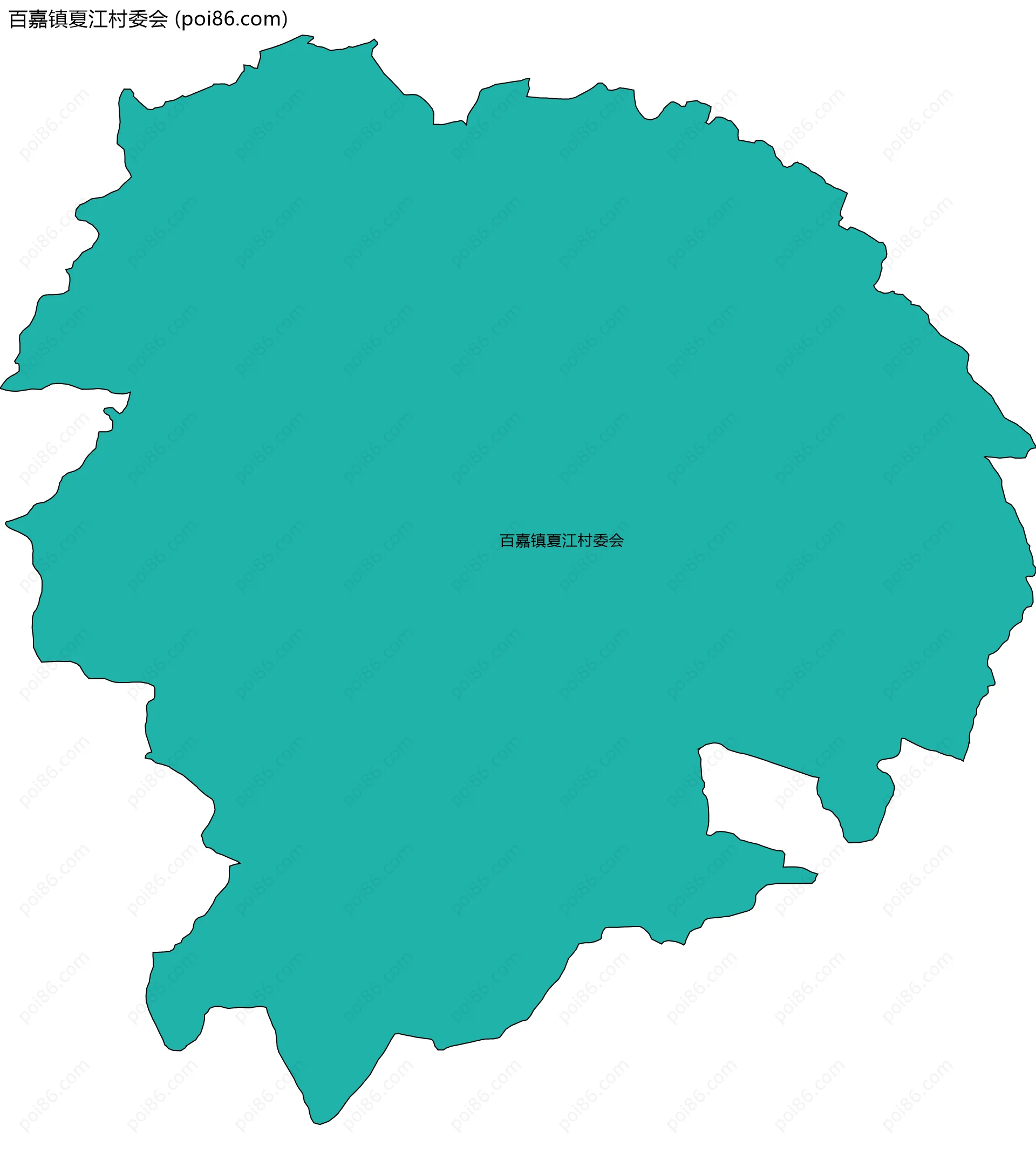 百嘉镇夏江村委会边界地图